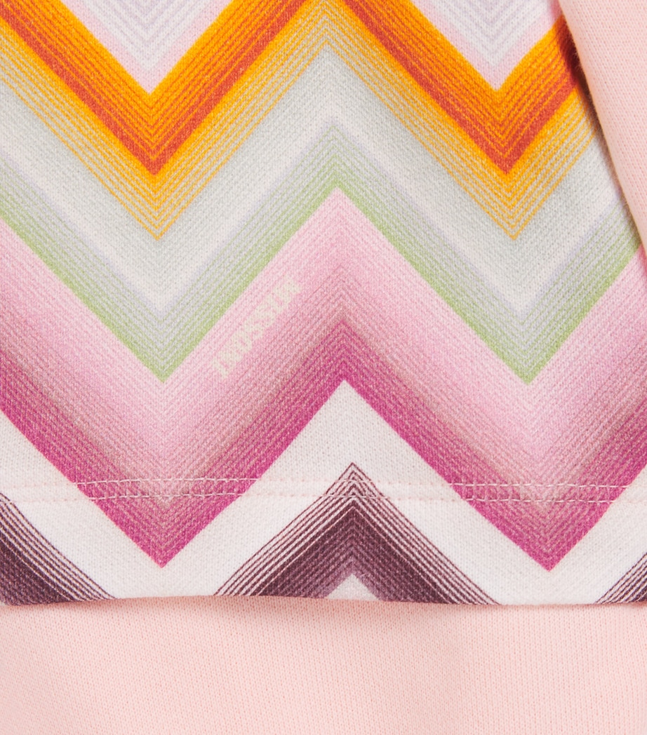 Missoni Kids Cotton Zigzag Zip-Up Sweatshirt (4-14 Years) Rosa/multicolor Image 3