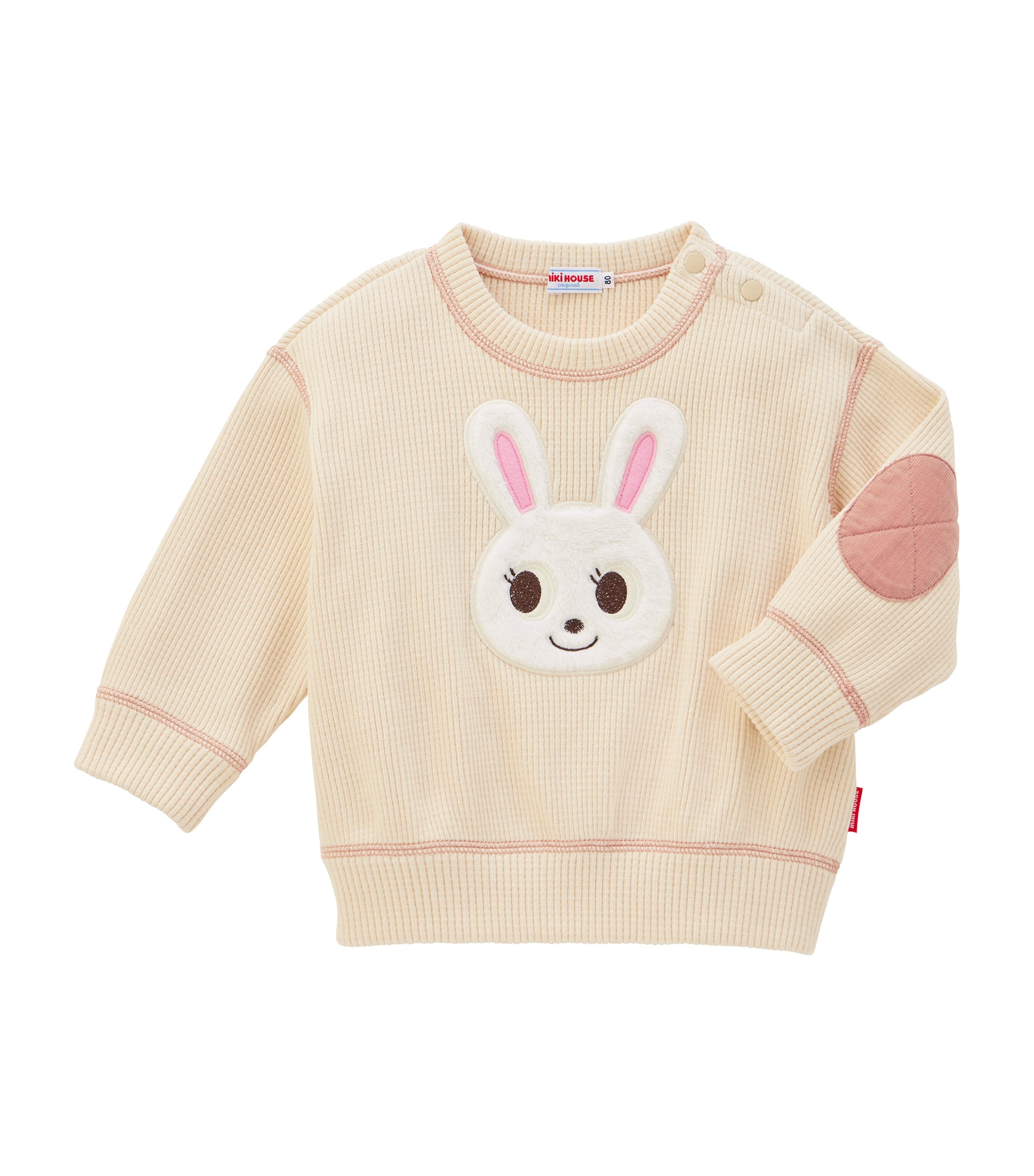 Miki House Waffle Bunny Sweatshirt (2-7 Years) | Girls Clothing | Sweatshirts & Hoodies | Designers | Miki House | Hoodies & Sweatshirts