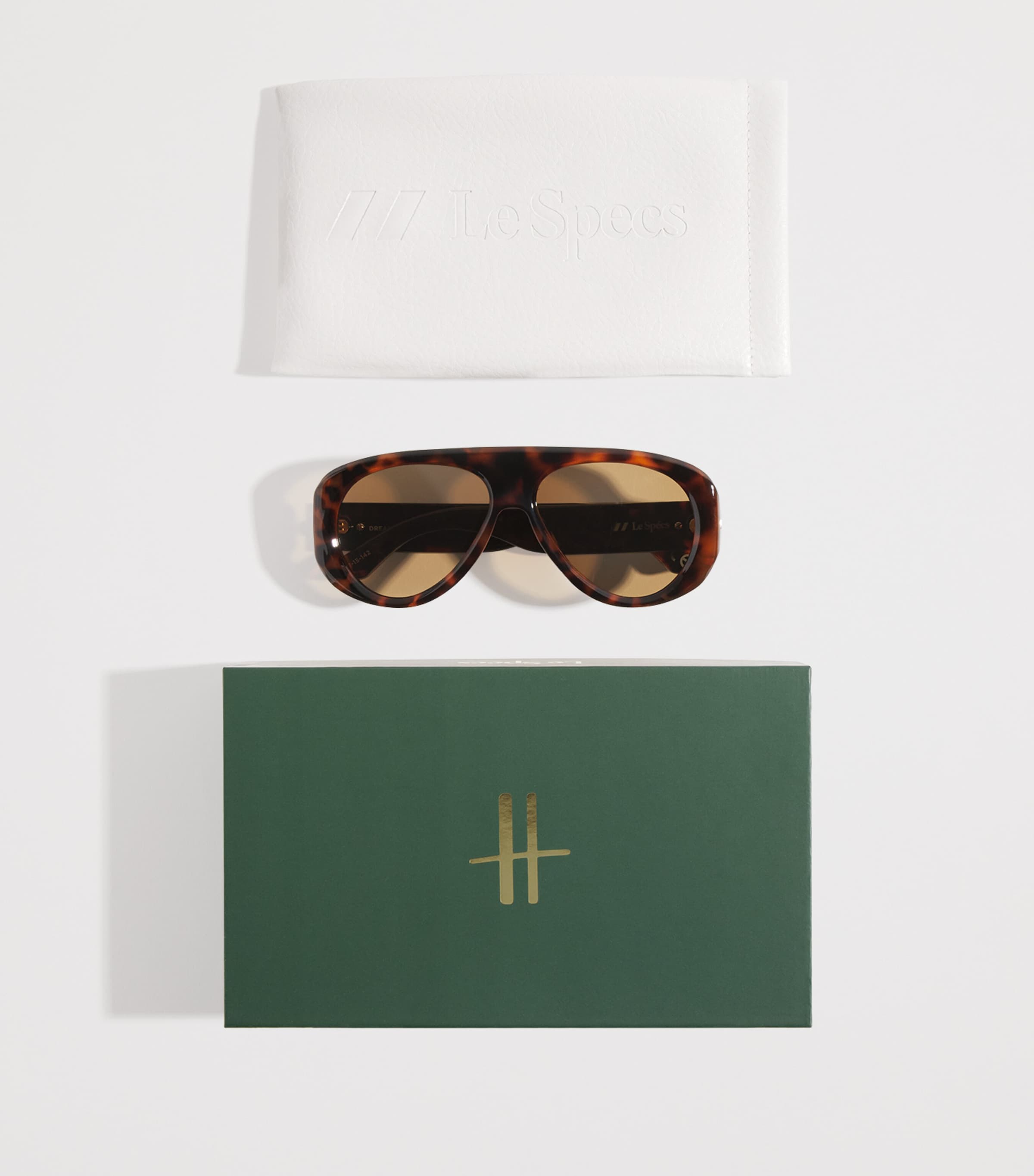 Le Specs Dream Boat Aviator Sunglasses Tortoise/brown Mono Image 4