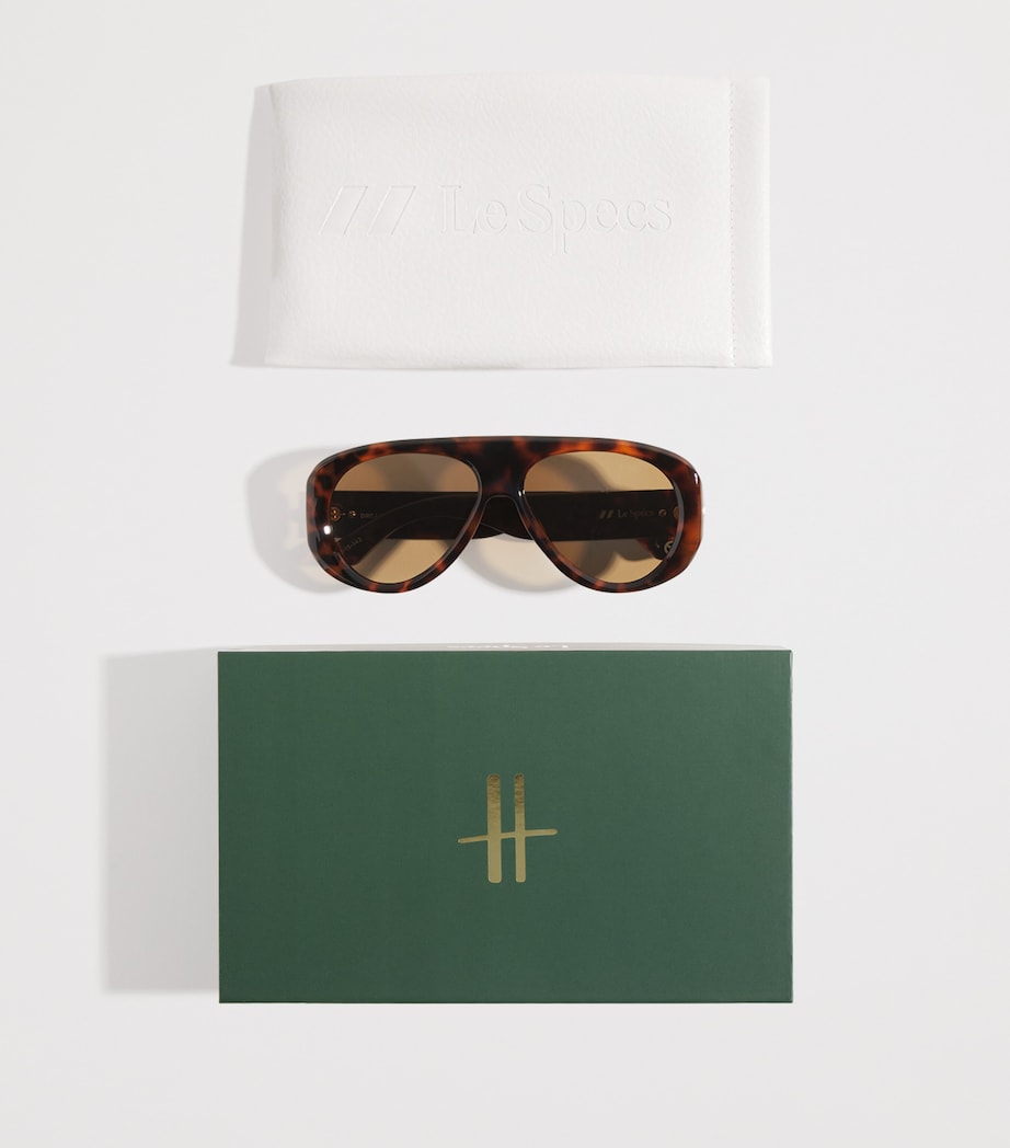 Le Specs Dream Boat Aviator Sunglasses Tortoise/brown Mono Image 4