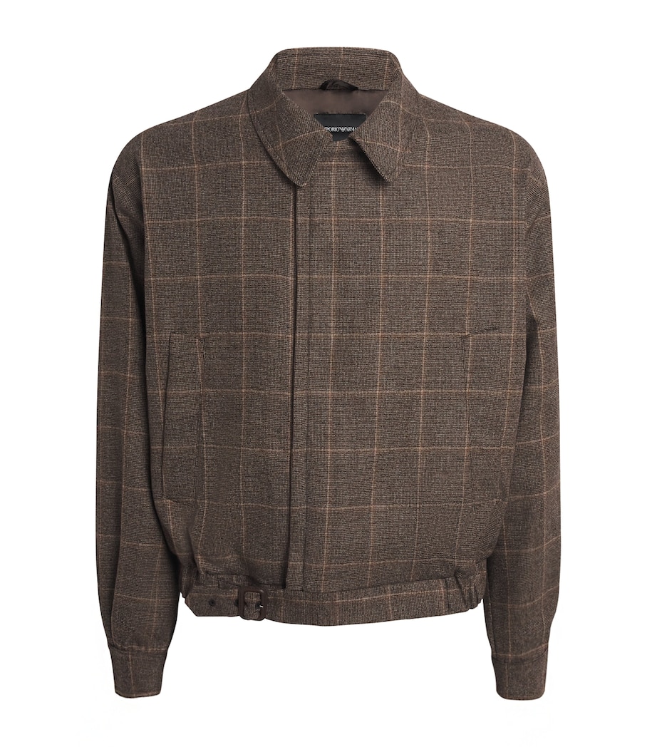 Virgin Wool Flannel Check Shirt Jacket F1013 Image 1