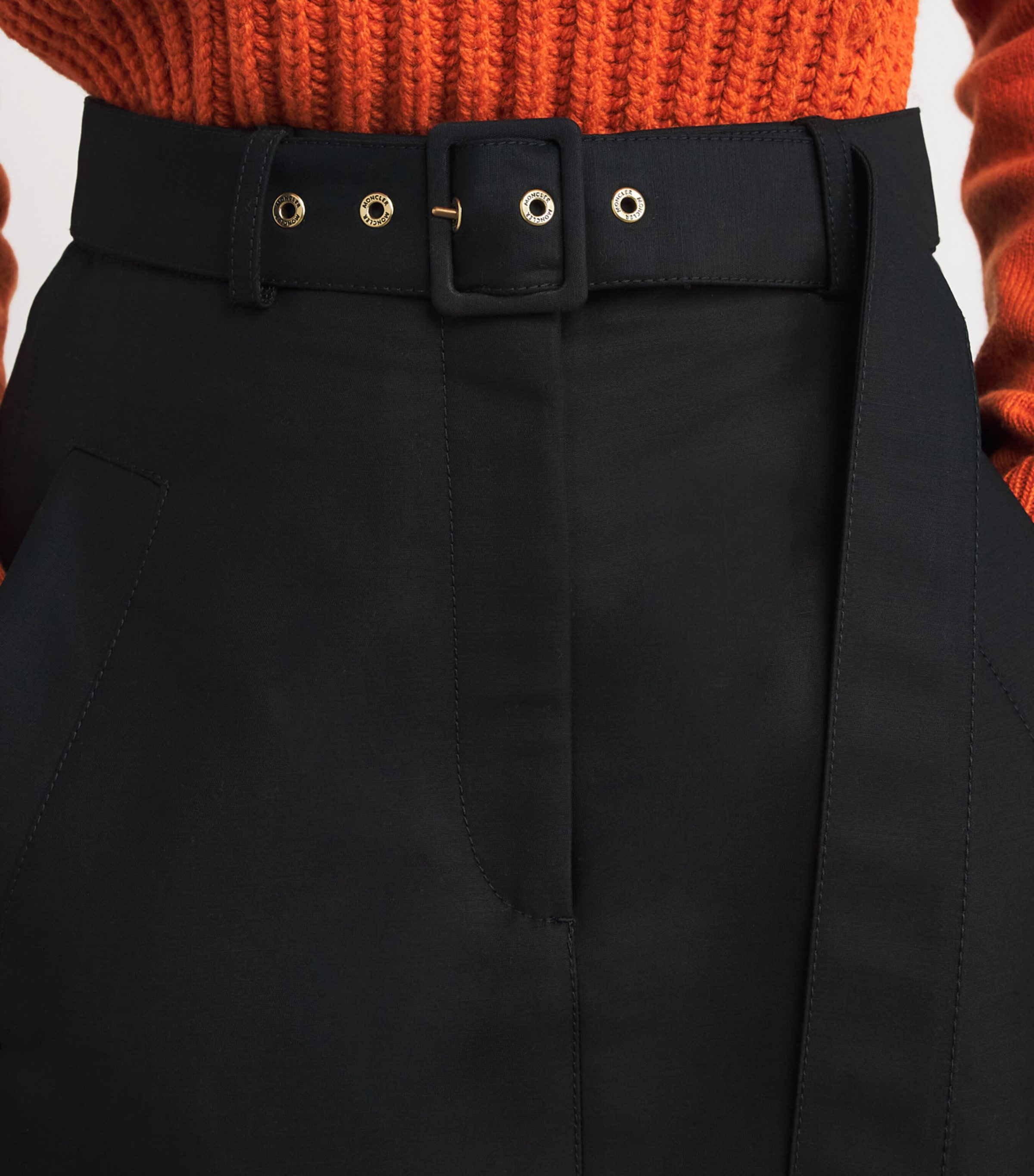 Cotton Belted Midi Skirt 999 Image 6