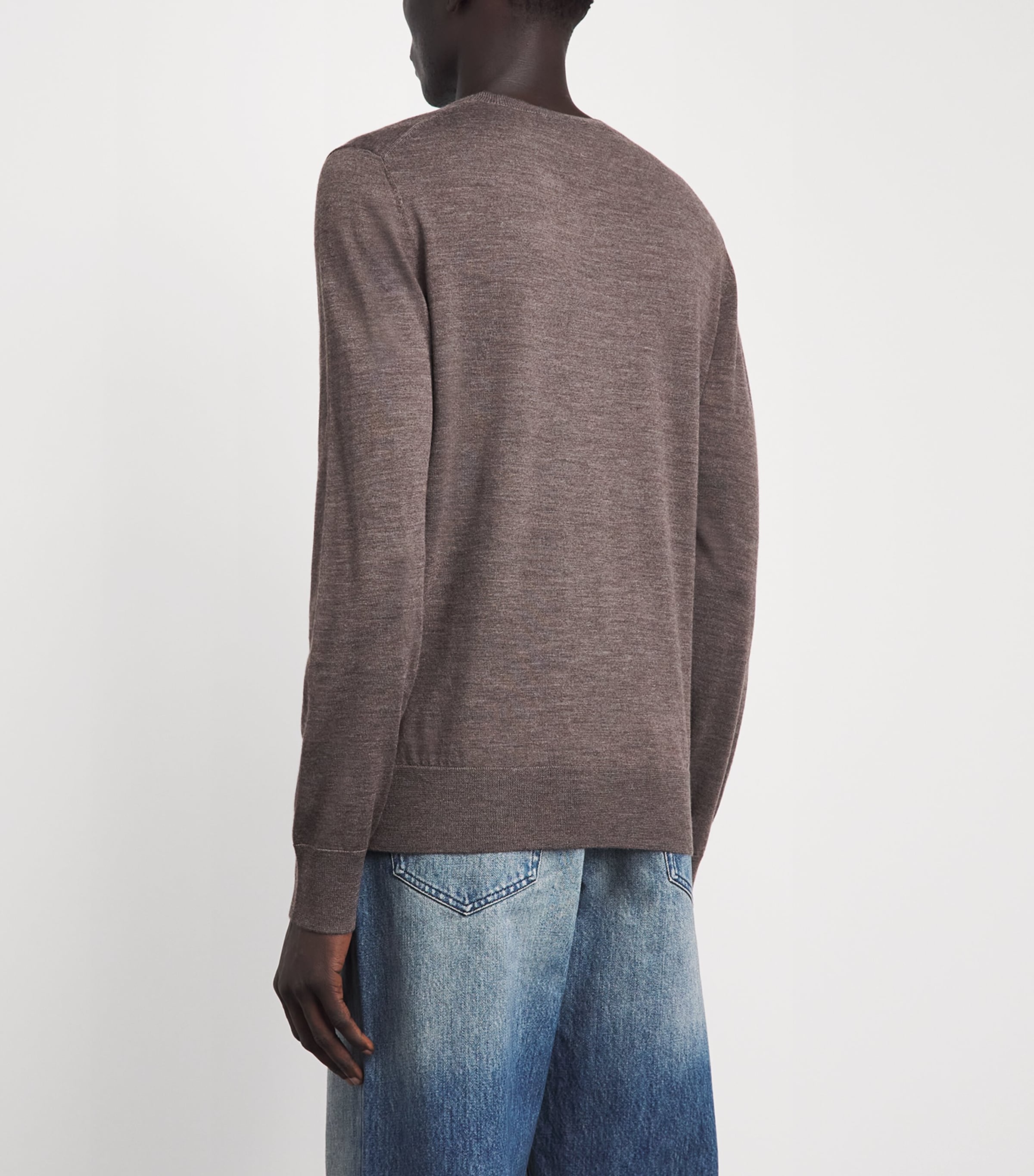 Gabriela Hearst Mens Merino Wool Palco Sweater Walnut Image 5