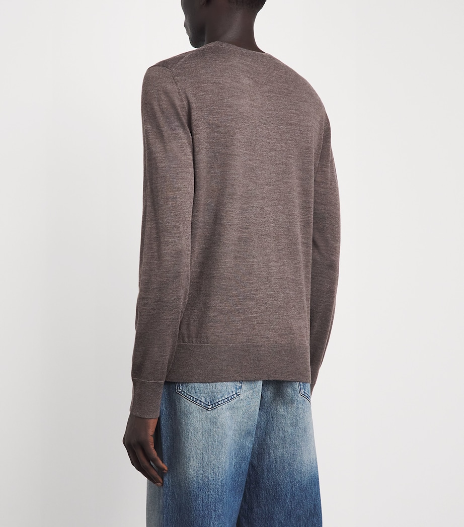 Gabriela Hearst Mens Merino Wool Palco Sweater Walnut Image 5