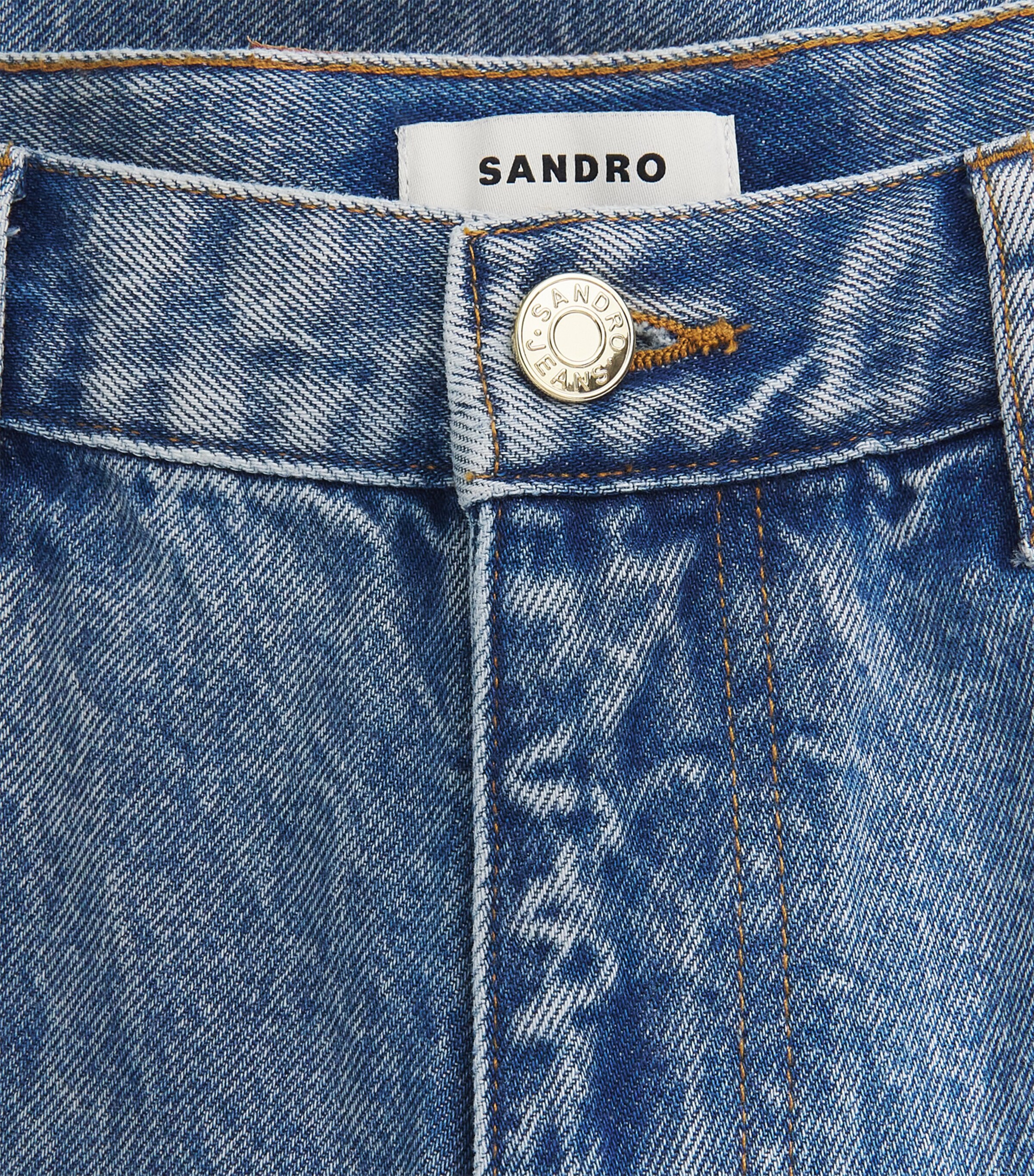 Sandro Paris Womens Wide-Leg Jeans Blue Jean Image 5