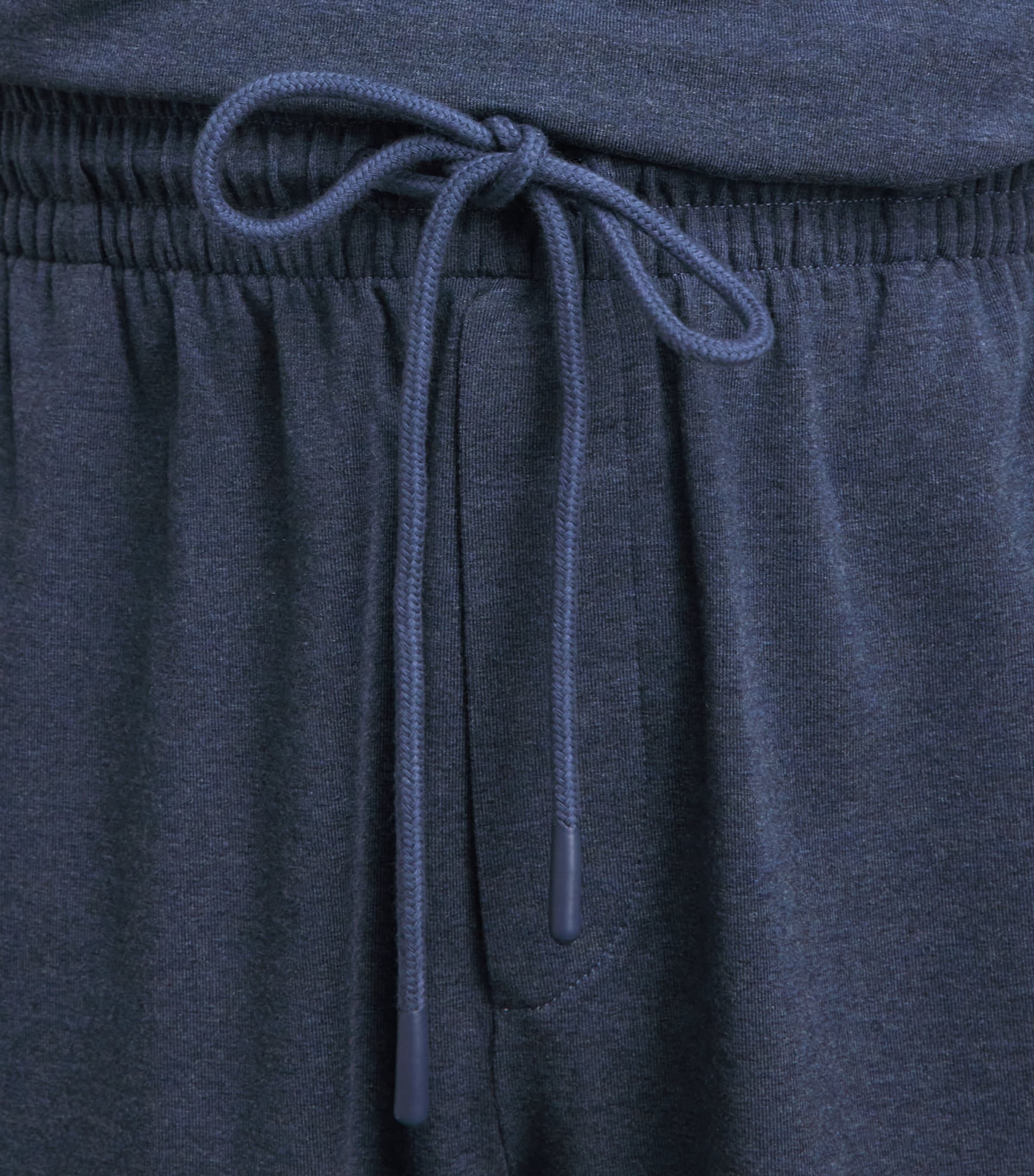 Zimmerli Mens Soft Lounge Pyjama Shorts Blue Melange Image 3