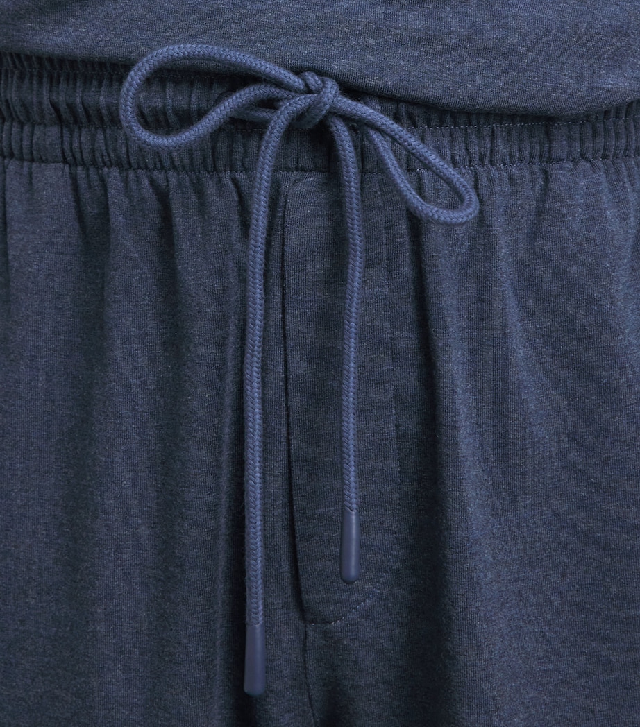 Zimmerli Mens Soft Lounge Pyjama Shorts Blue Melange Image 3