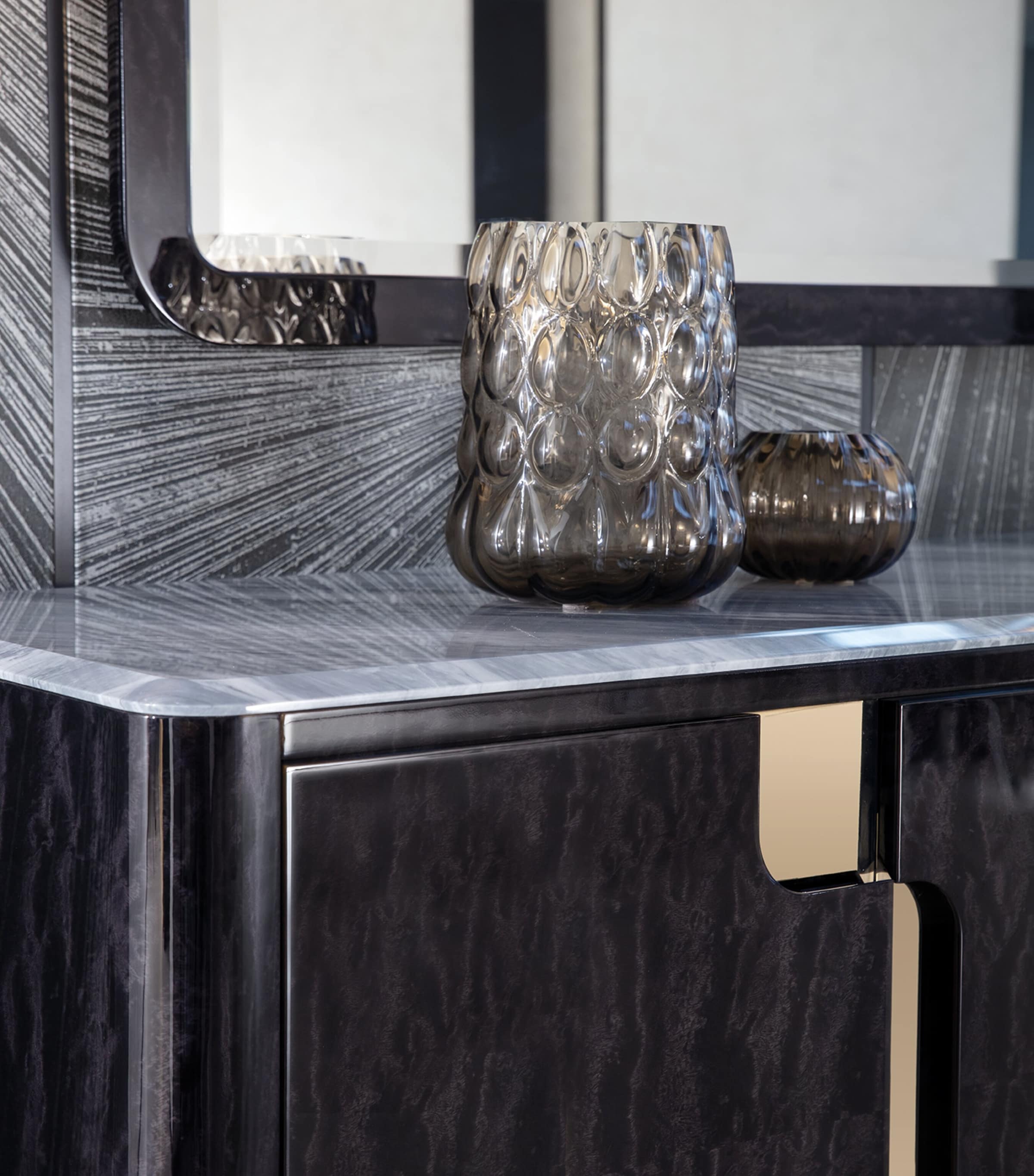 Giorgio Collection Charisma Buffet Grey And Grey Marble Image 5