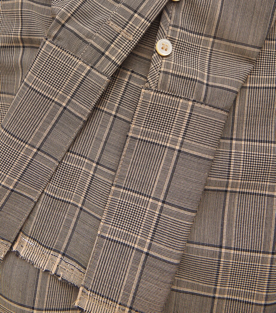 Virgin Wool-Blend Check Shirt BROWN CHECK Image 5