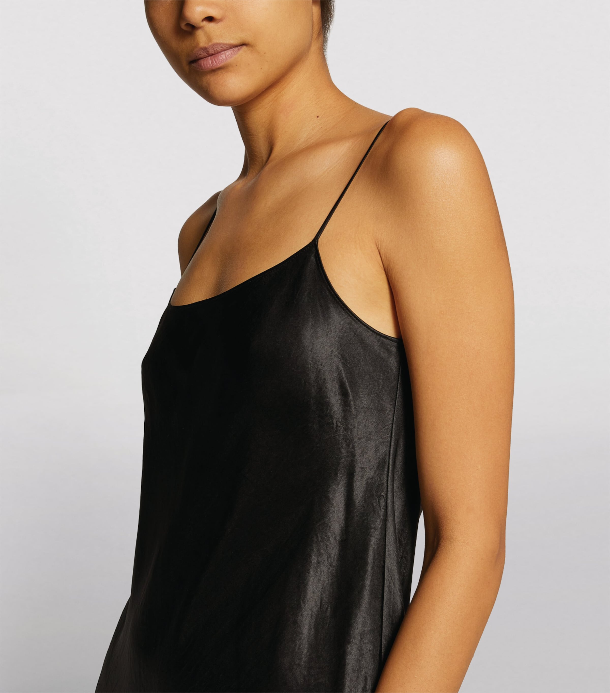 Strappy Slip Midi Dress 001BLK Image 4