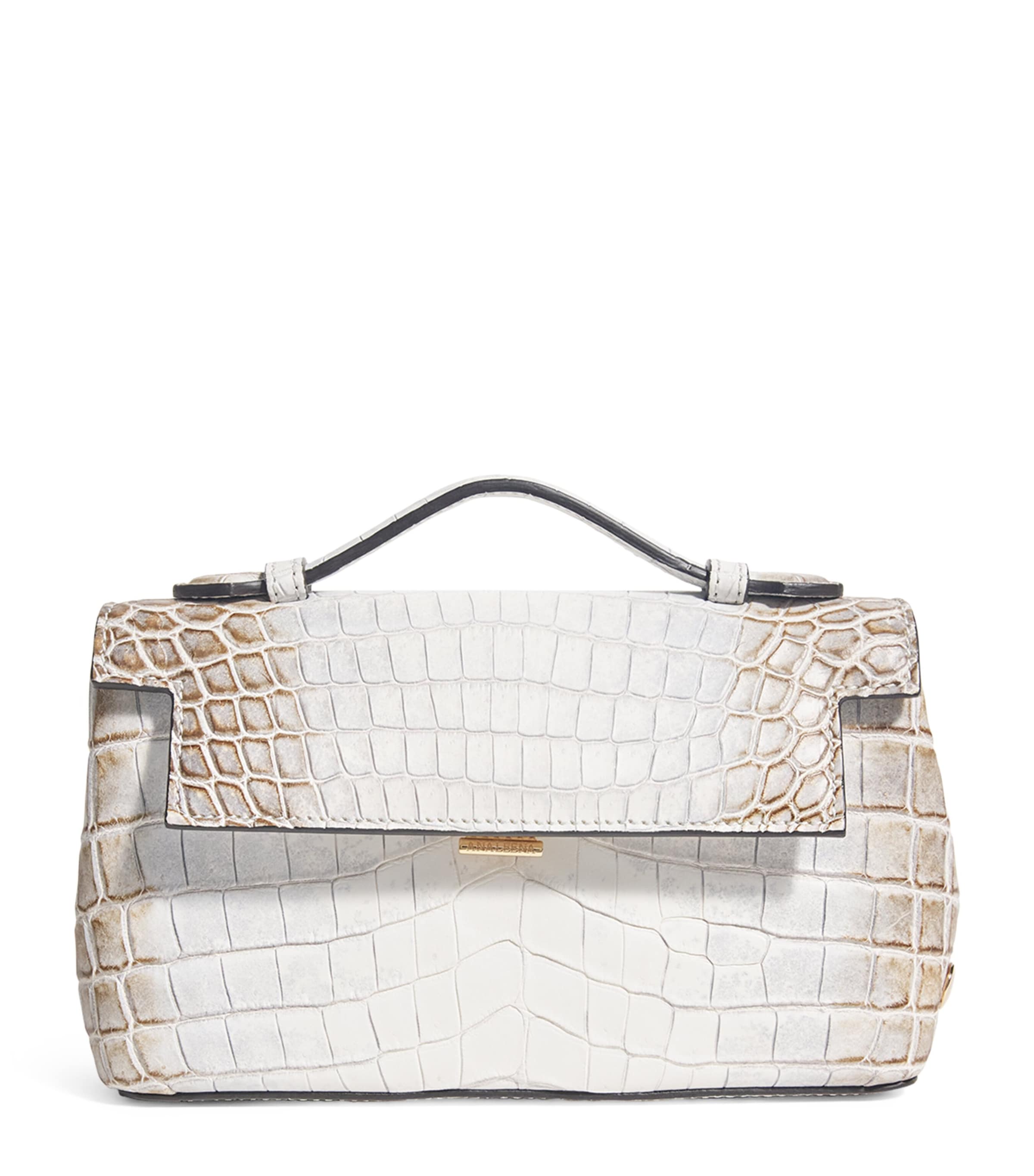 Analeena Crocodile Leather Top-Handle Bag | Women Bags | Belt Bags | Crossbody Bags | Mini Bags | Top Handle Bags