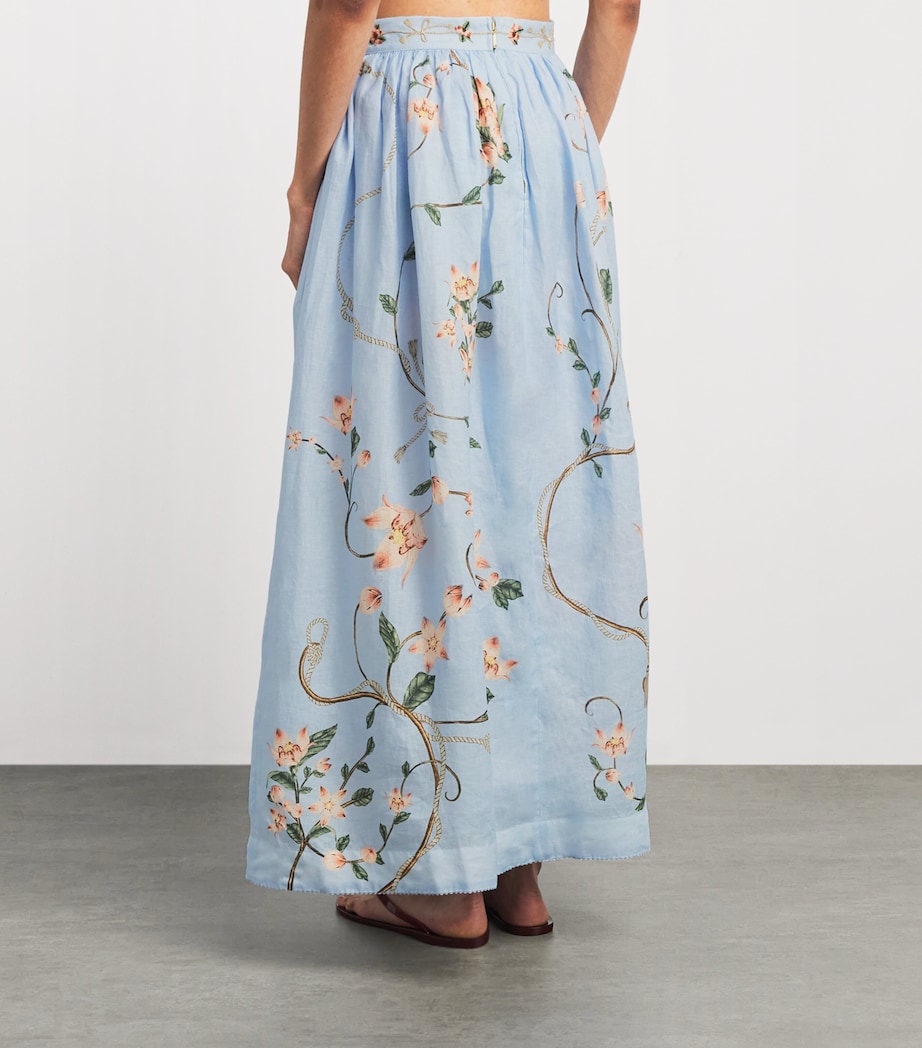 Agua By Agua Bendita Womens Cotton Tangelo Navegante Maxi Skirt Image 5