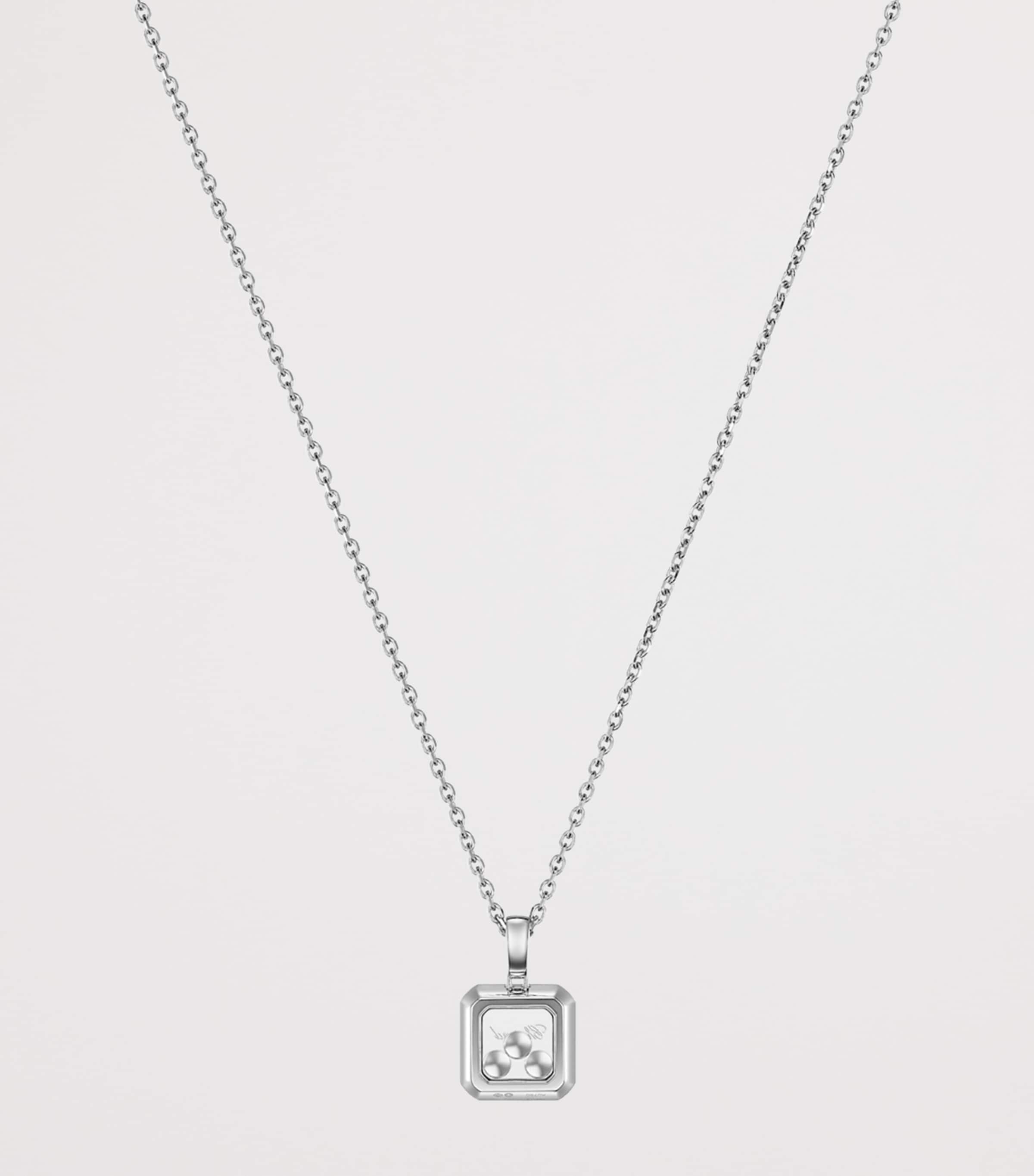 White Gold and Diamond Happy Diamonds Icons Necklace 18K WHITE GOLD Image 4