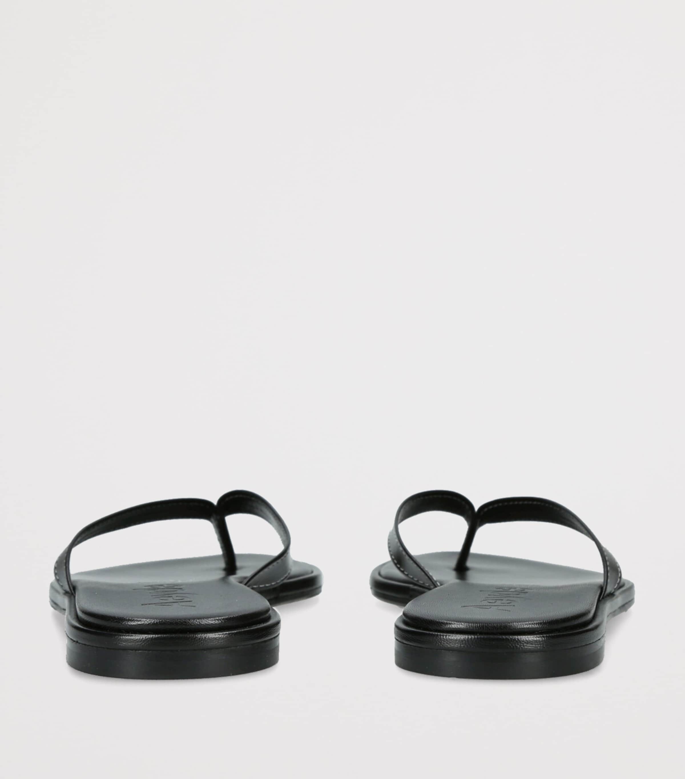 Leather Melody Slides BLACK Image 2