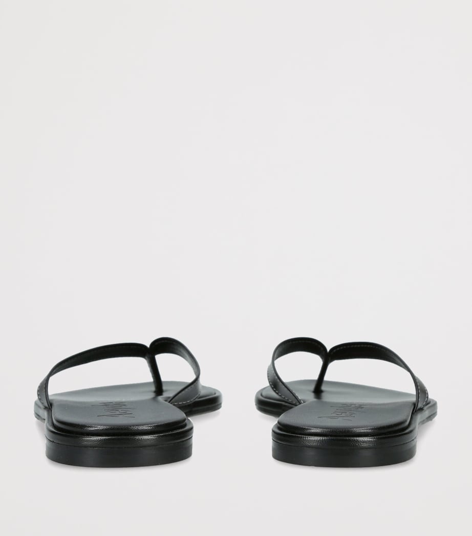 Leather Melody Slides BLACK Image 2