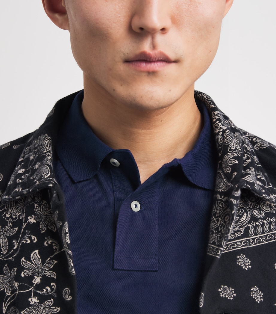 Polo Ralph Lauren Mens Cotton Long-Sleeve Polo Shirt Navy Image 6