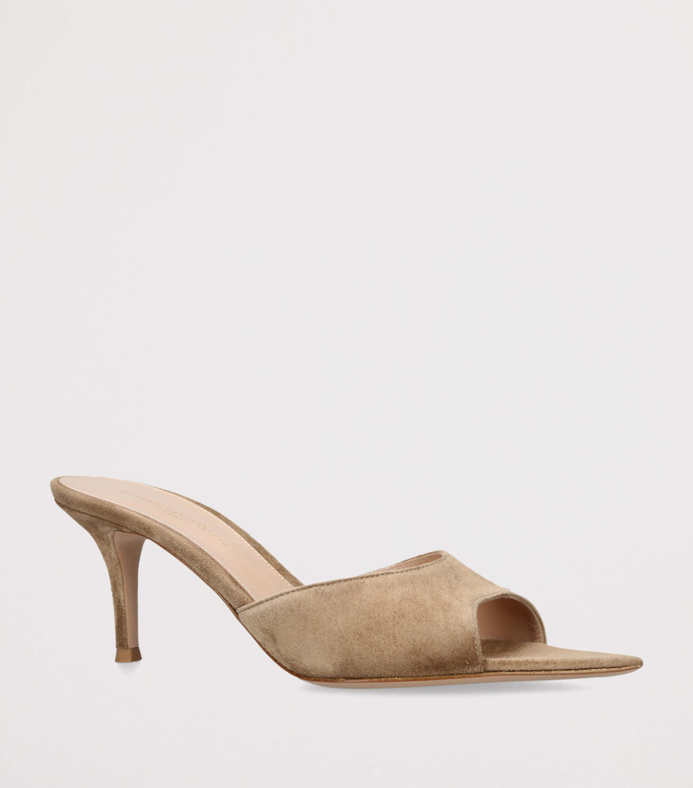 Suede Elle Mules 85 BEIGE Image 3