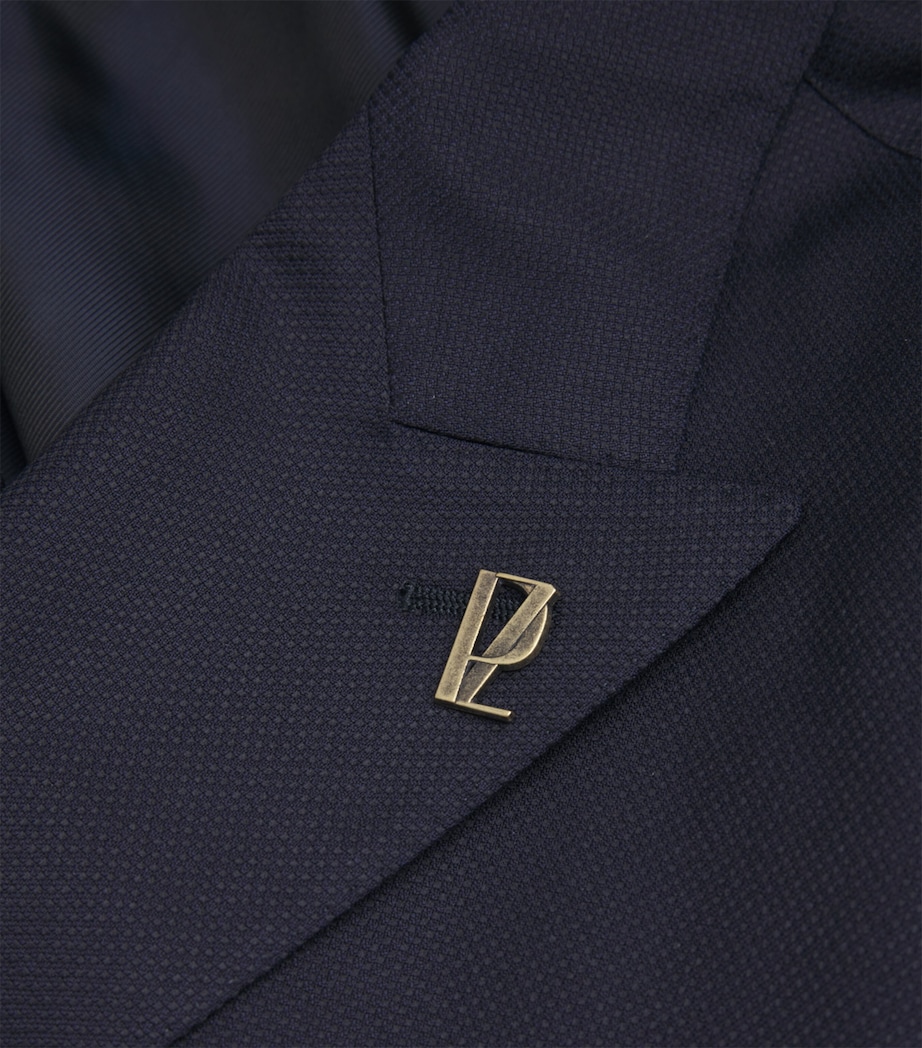 Wool Double-Breasted Vicenza Blazer 01 BLUE NAVY Image 5