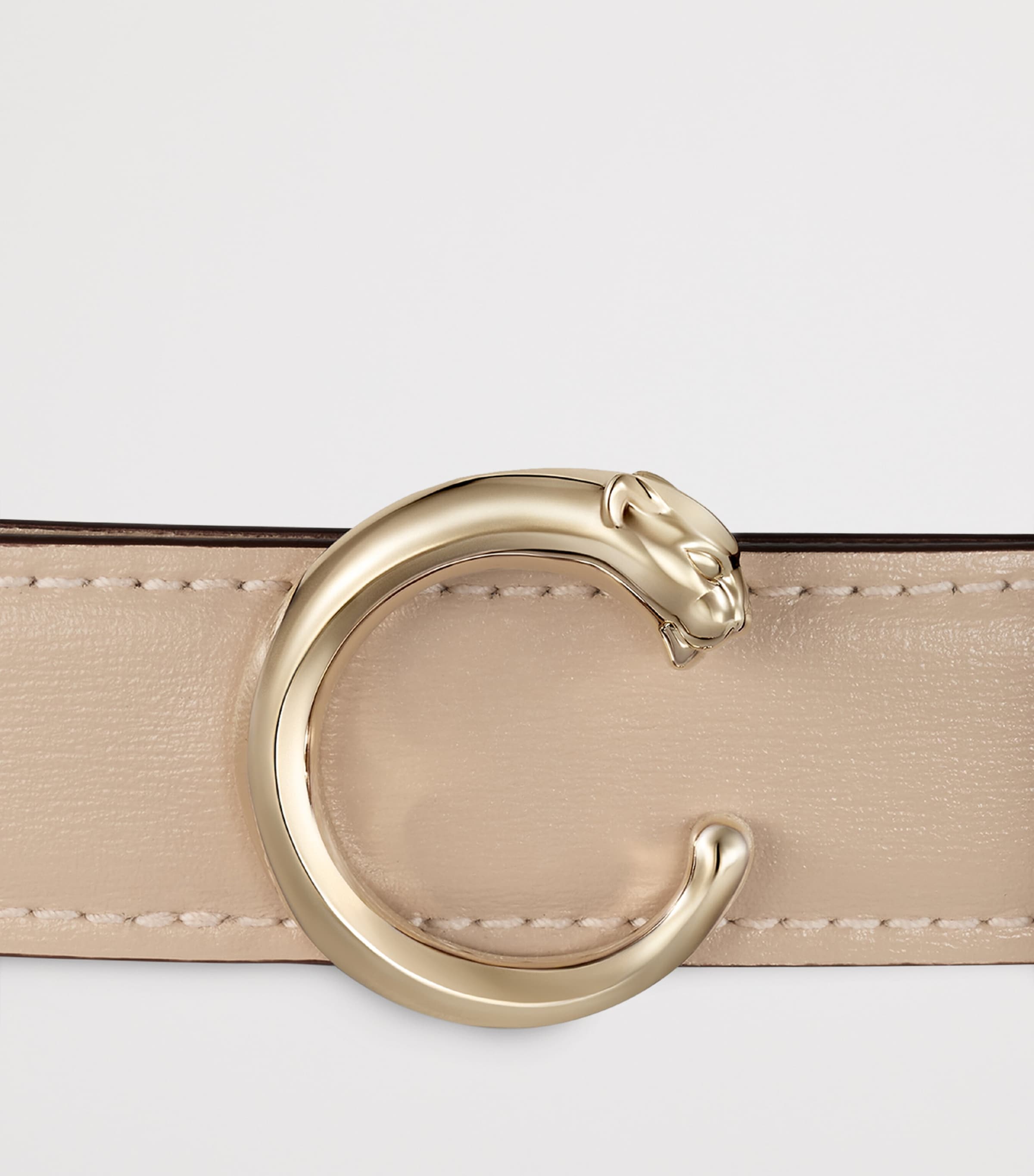 Cartier Medium Leather Panthère de Cartier Belt Cord Beige Image 3