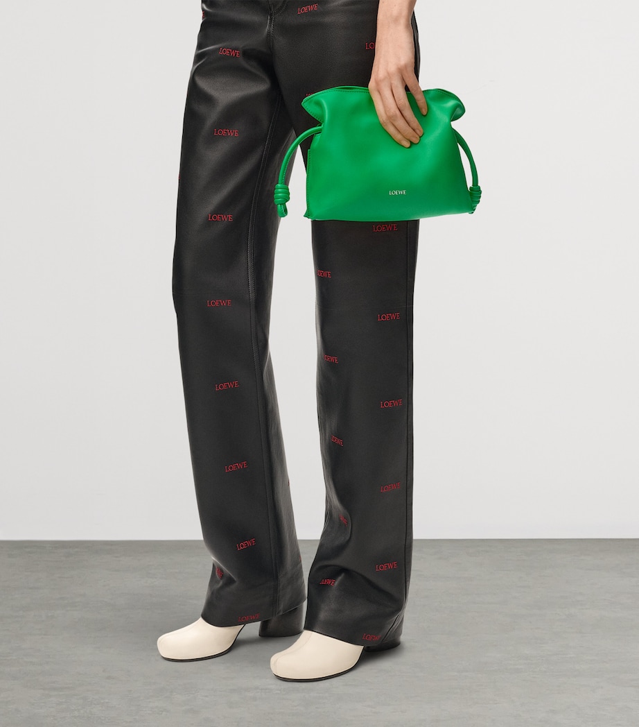 LOEWE Mini Leather Flamenco Purse Clover Green Image 7