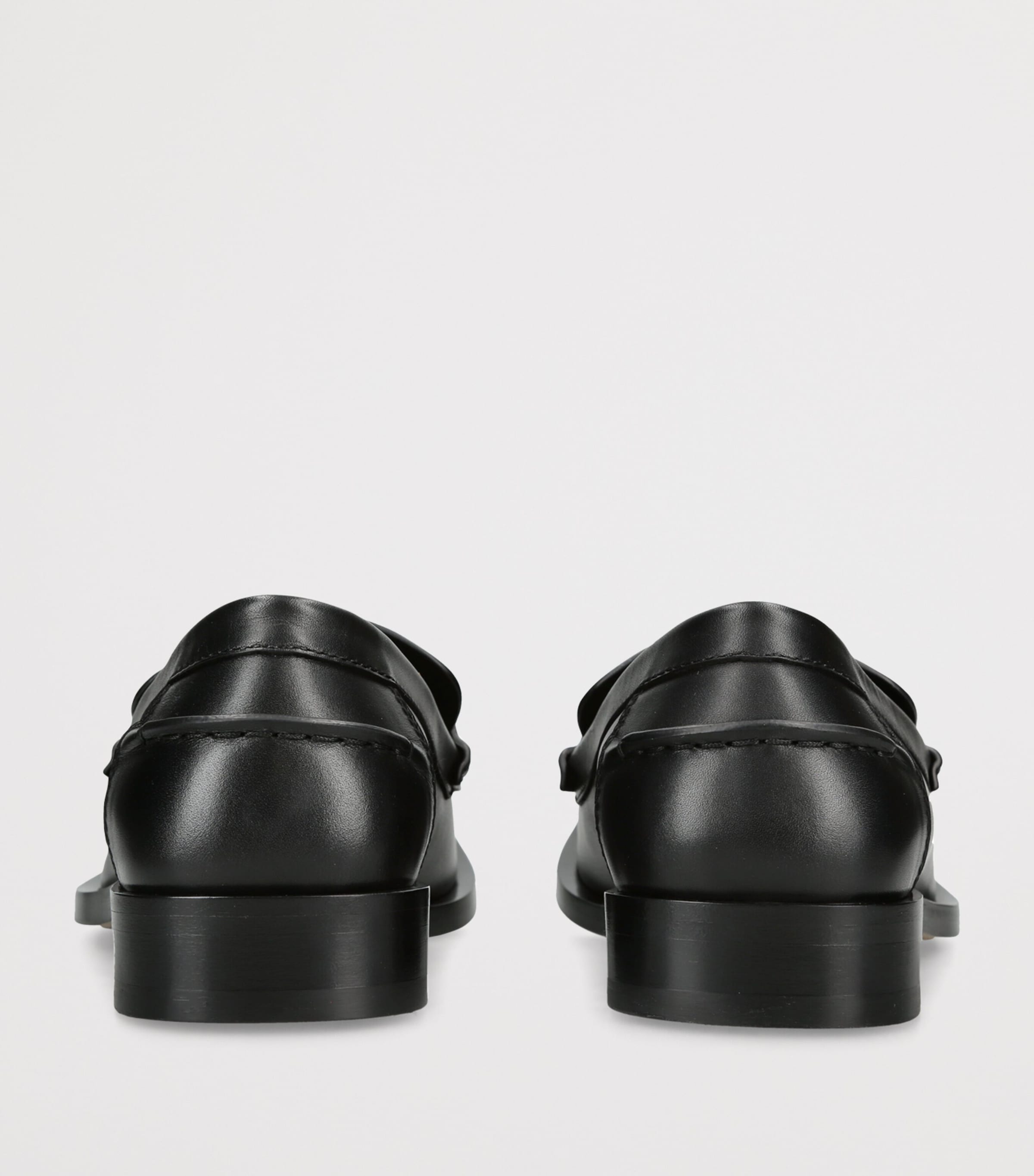 LOEWE Leather Bobine Loafers Black Image 2