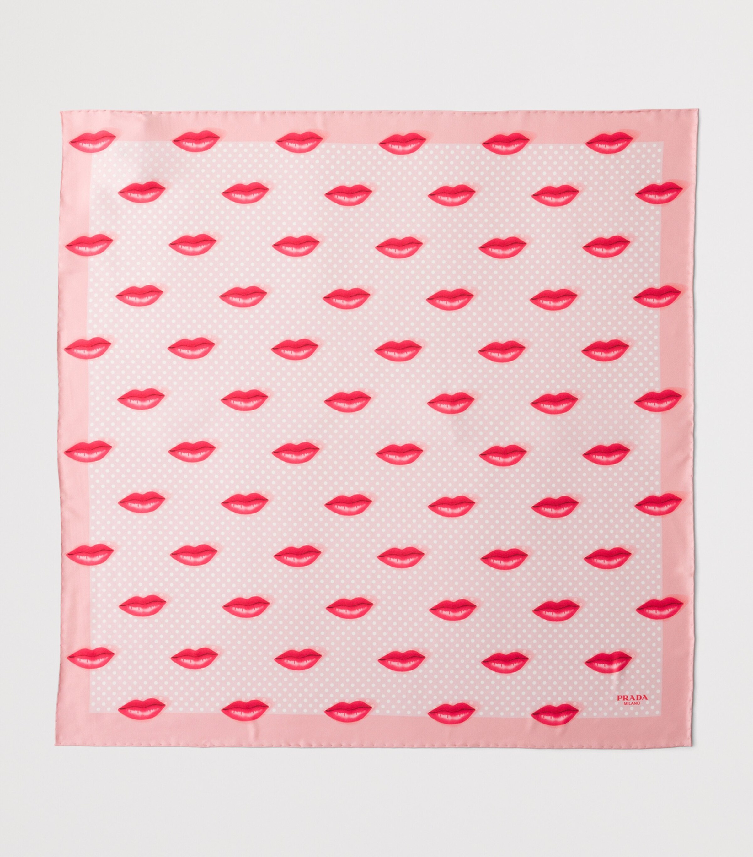 Prada Silk Lips Print Scarf Image 3
