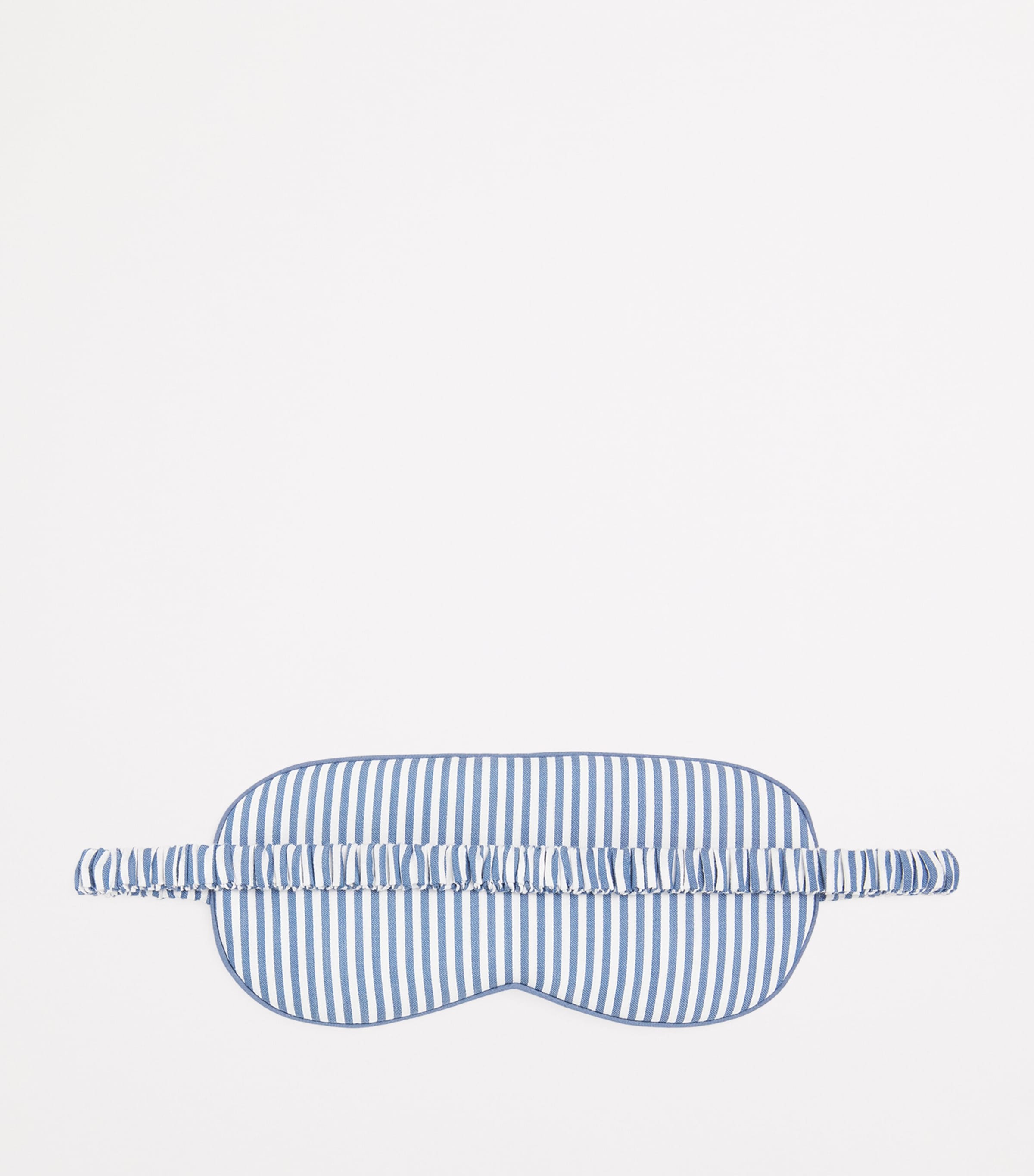 Cotton Striped Sleep Mask BLUE Image 3