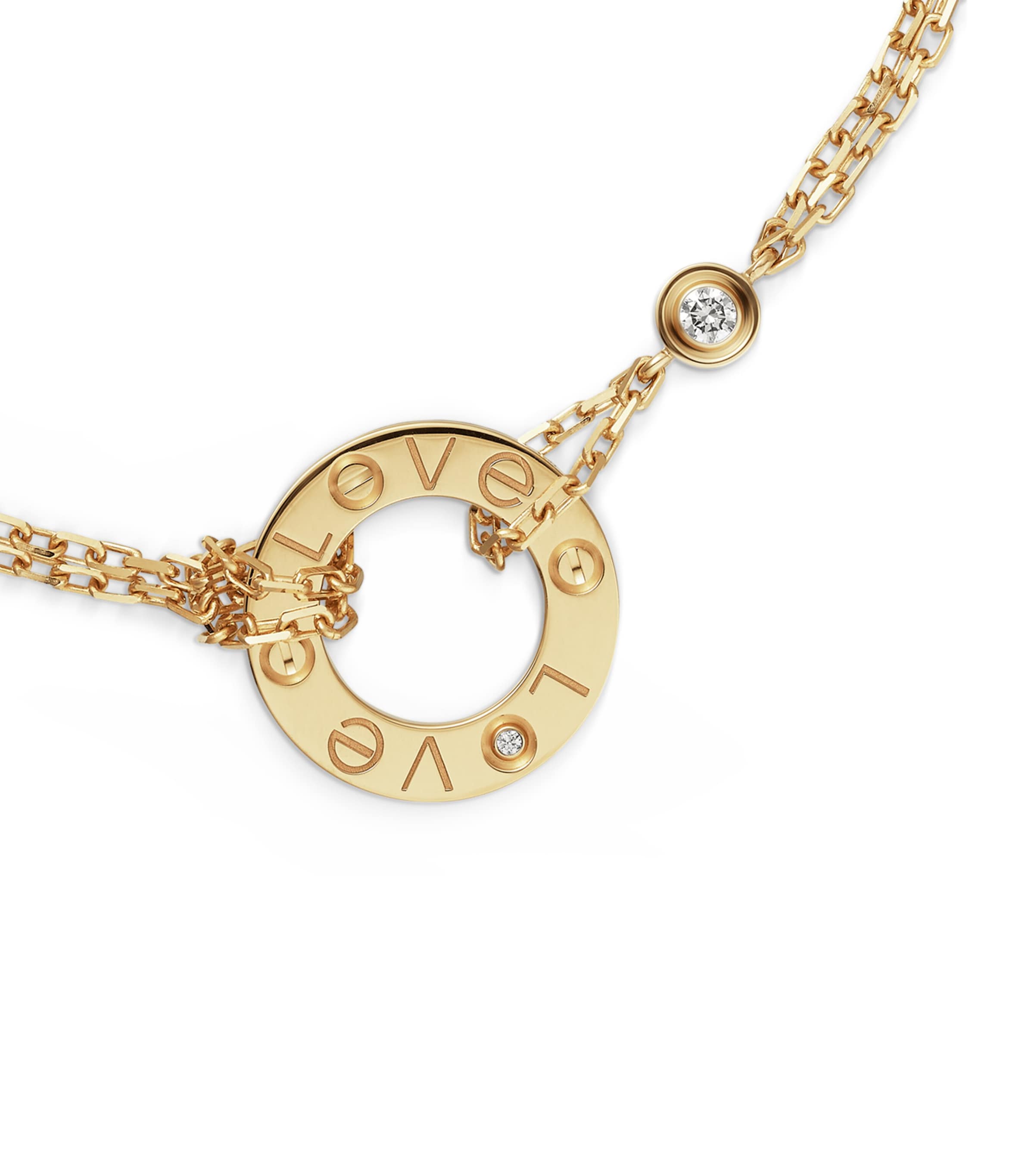Cartier Yellow Gold Double Chain LOVE Bracelet Yellow Gold Image 5