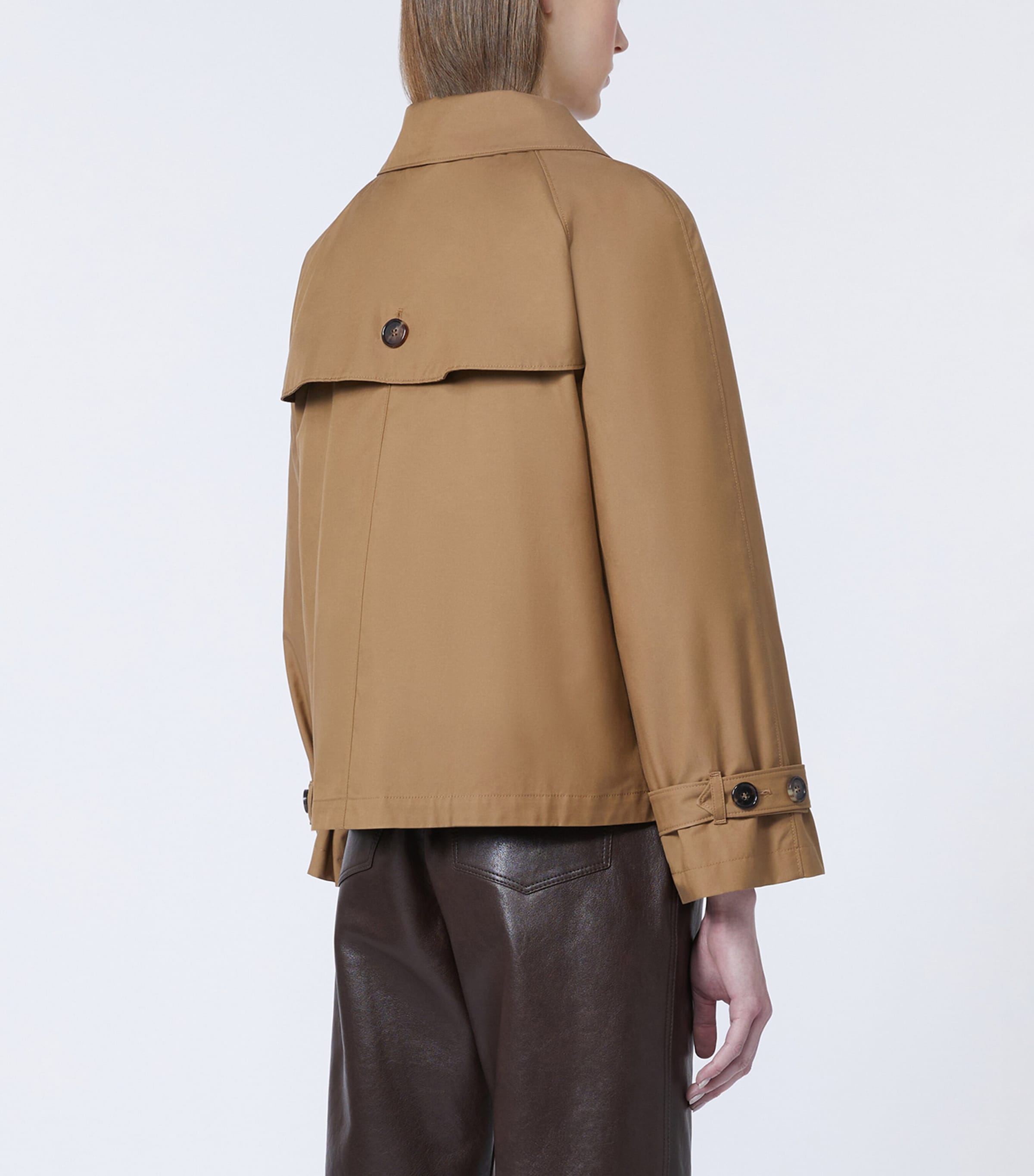 Cotton-Blend Raincoat BROWN Image 4