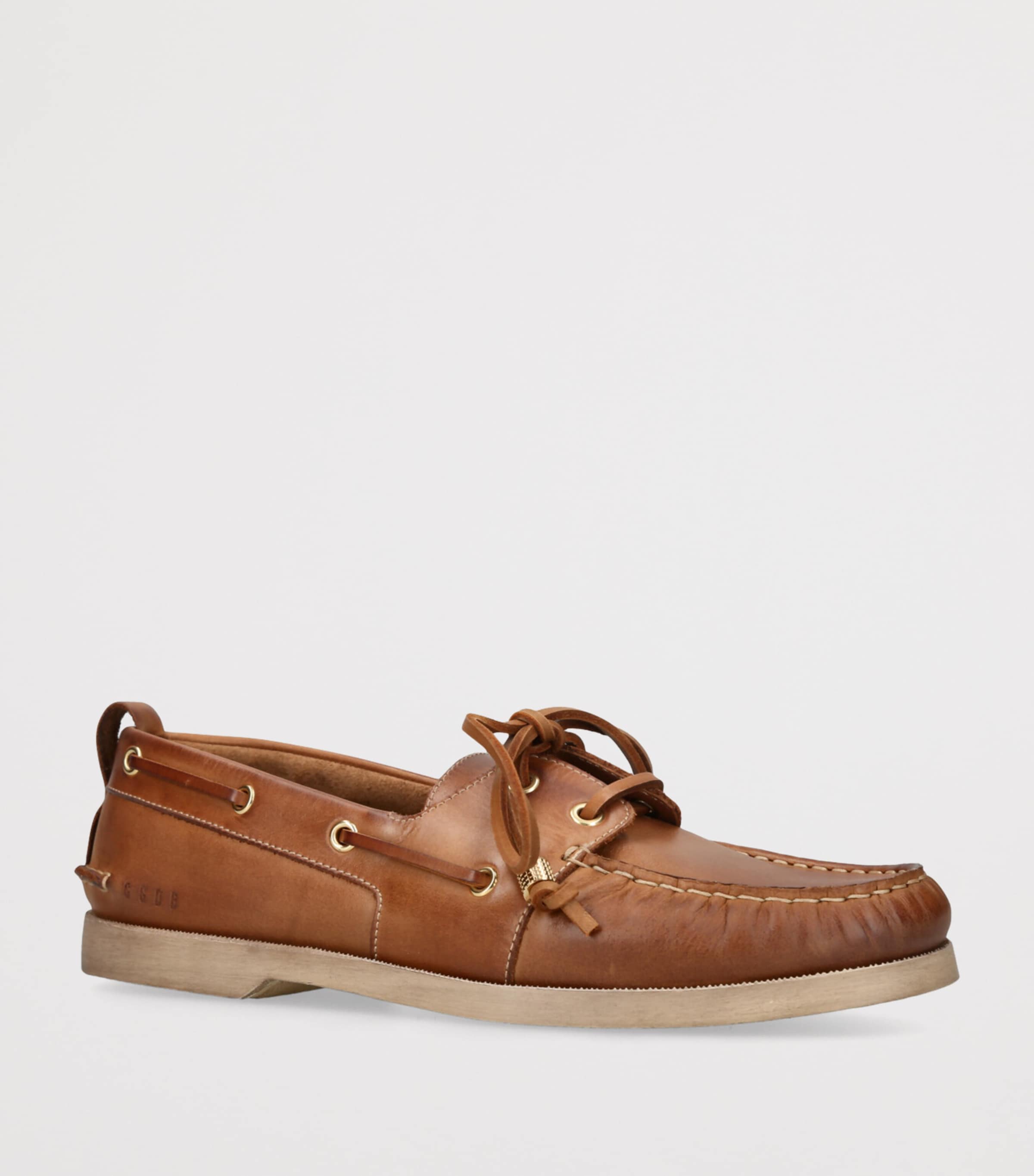 Leather Boat Shoes TAN Image 3