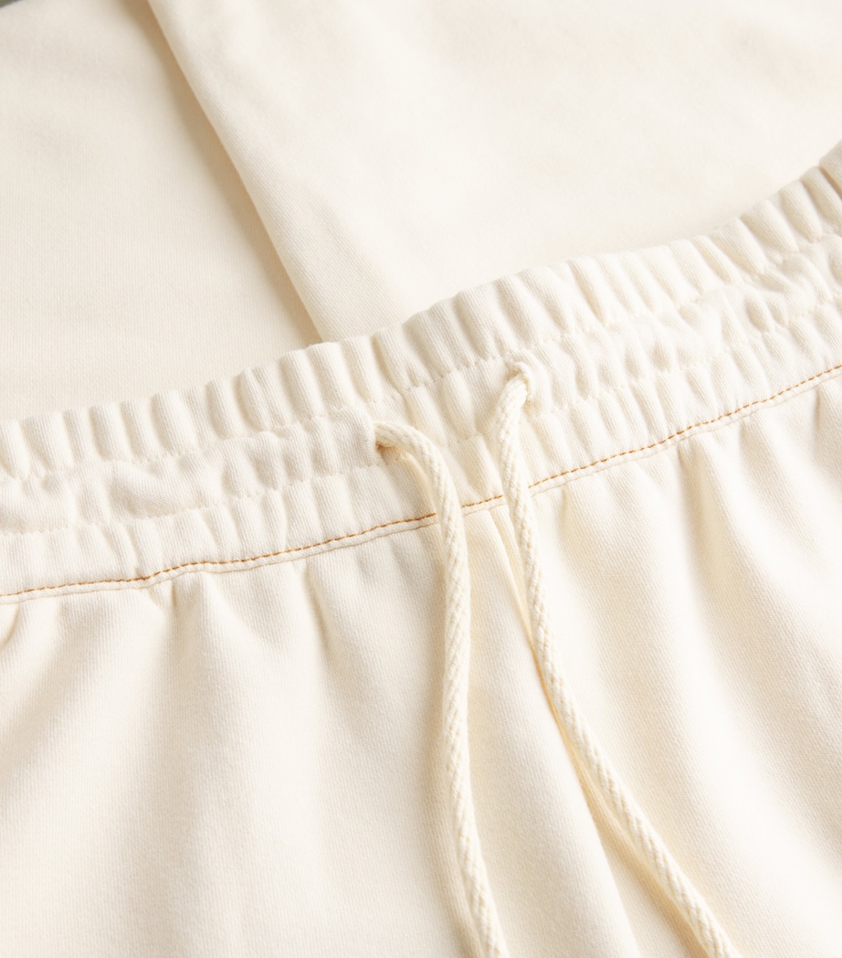 Cotton-Blend Wide-Leg Sweatpants IVORY Image 5