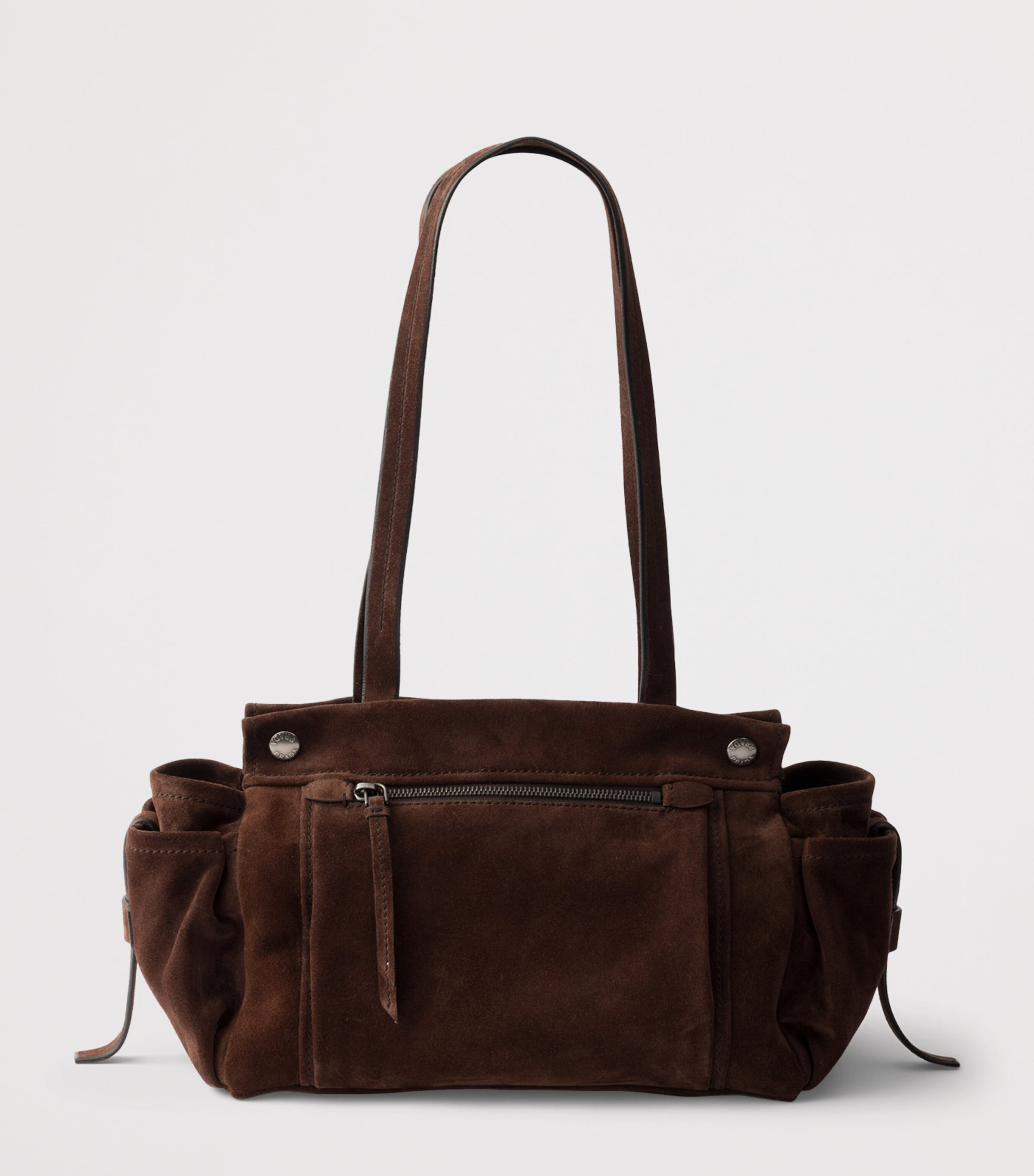 Prada Medium Suede Route Tote Bag Brown Image 3