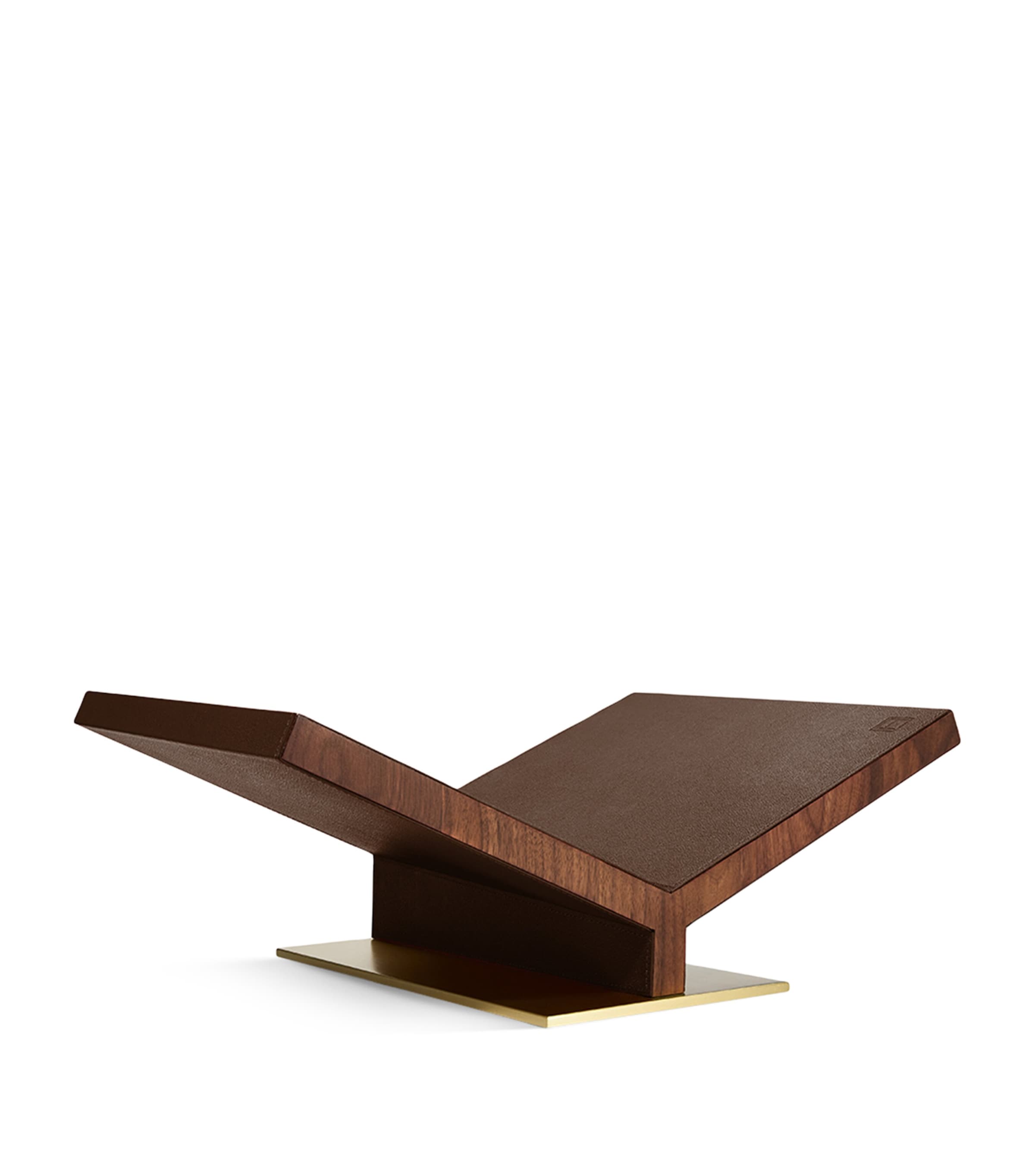 Walnut-Leather Classic Collector Bookstand BROWN Image 3