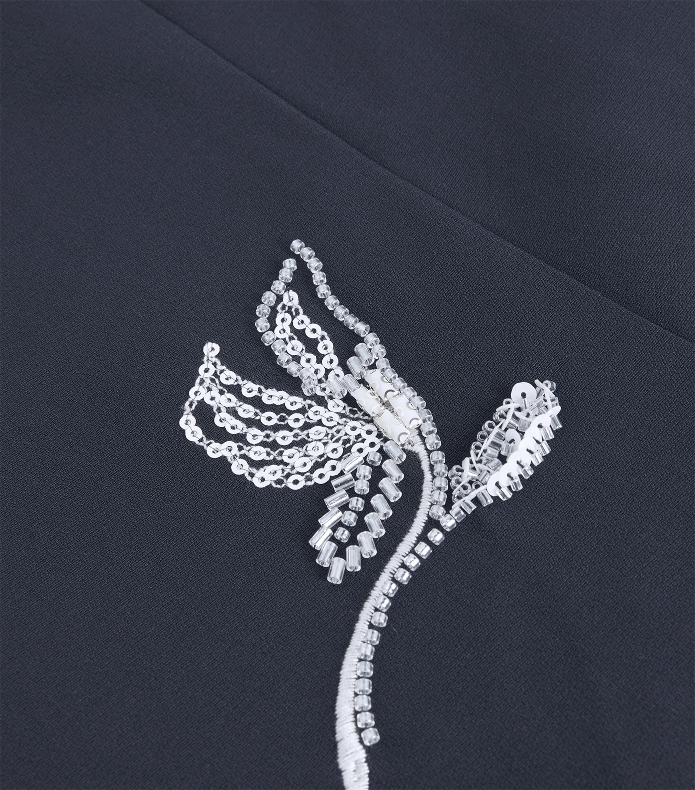 Cinq A Sept Womens Beaded Falling Lillies Karlie Blazer Navy/ivory Image 5