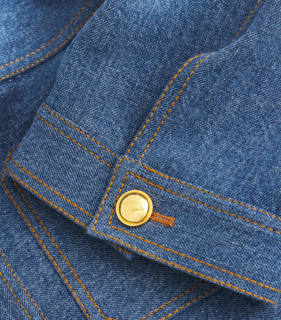 Cropped Nessy Denim Jacket STONE WASH Image 5