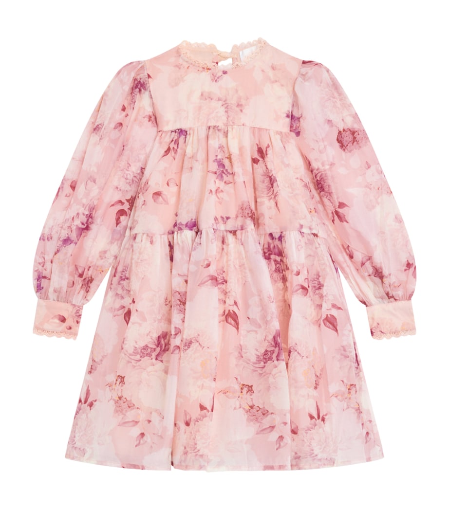 Organza Floral Smock Dress (4-16 Years) DREAM FLORAL PRINT Image 1