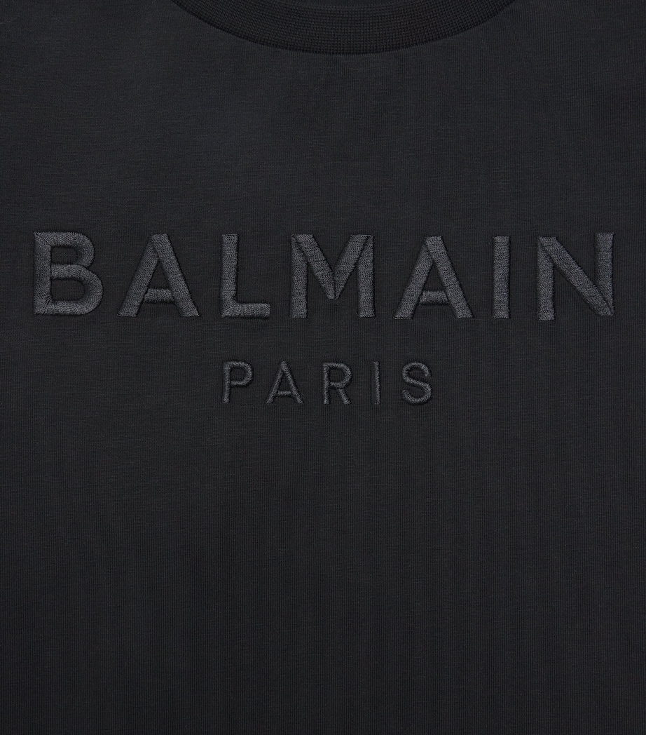 Button-Detail T-Shirt (4-14 Years) 930NE NERO/NERO Image 3