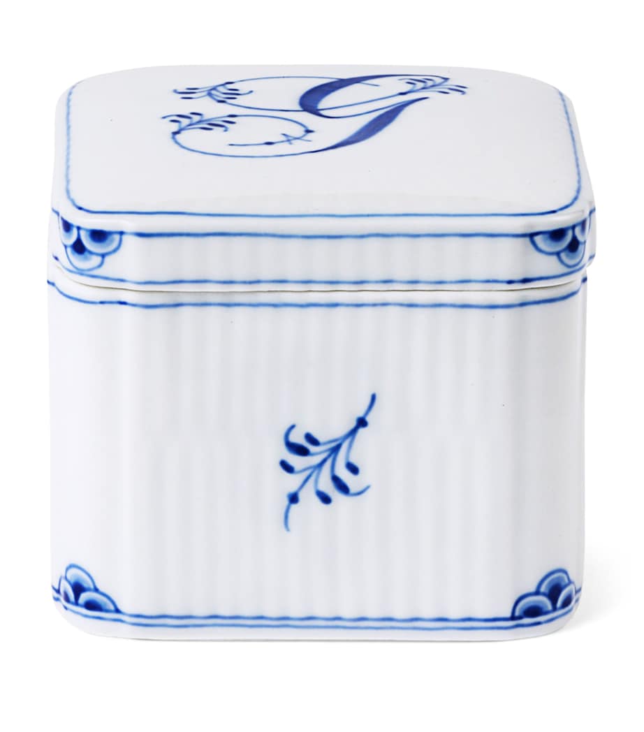 Royal Copenhagen Porcelain Alphabet Bonbonniere Blue Image 1