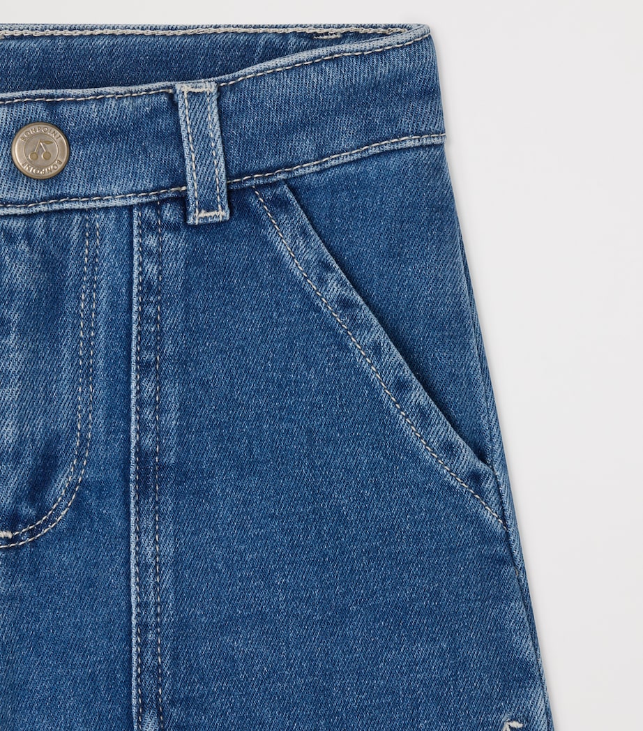Bonpoint Jingle Wide-Leg Jeans (10-14 Years) Bleu Moyen Image 3