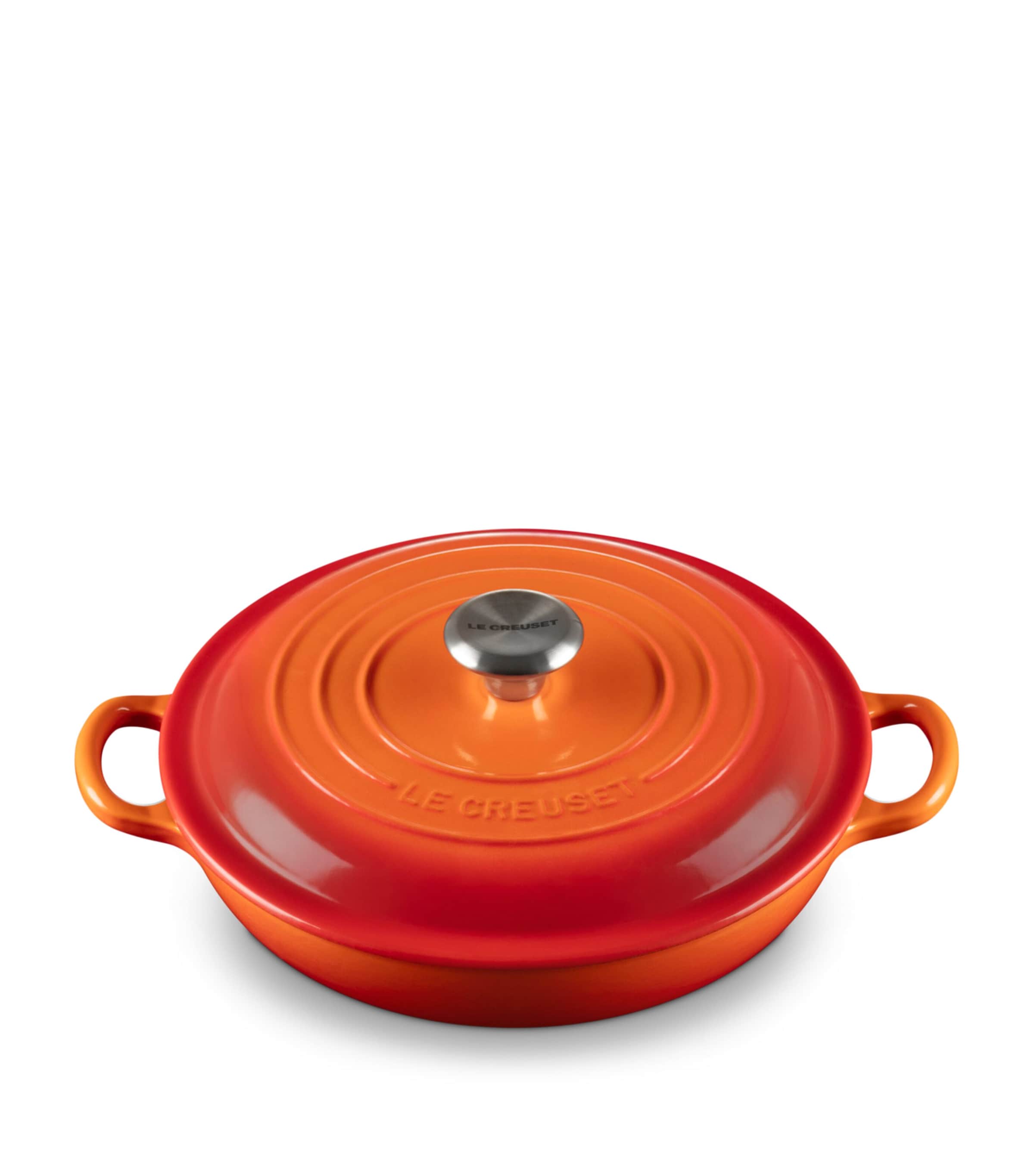 Le Creuset Cast Iron Shallow Casserole Dish (22cm) Volcanic Image 2