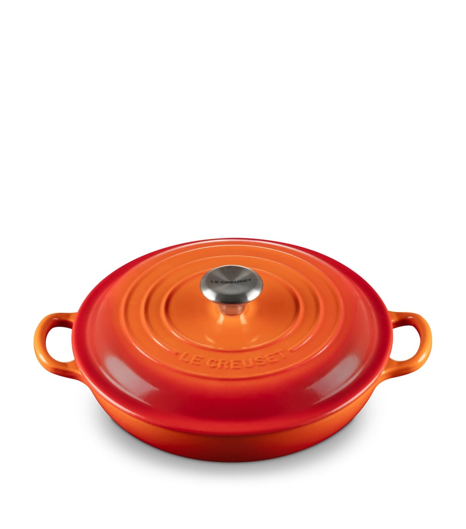 Le Creuset Cast Iron Shallow Casserole Dish (22cm) Volcanic Image 2
