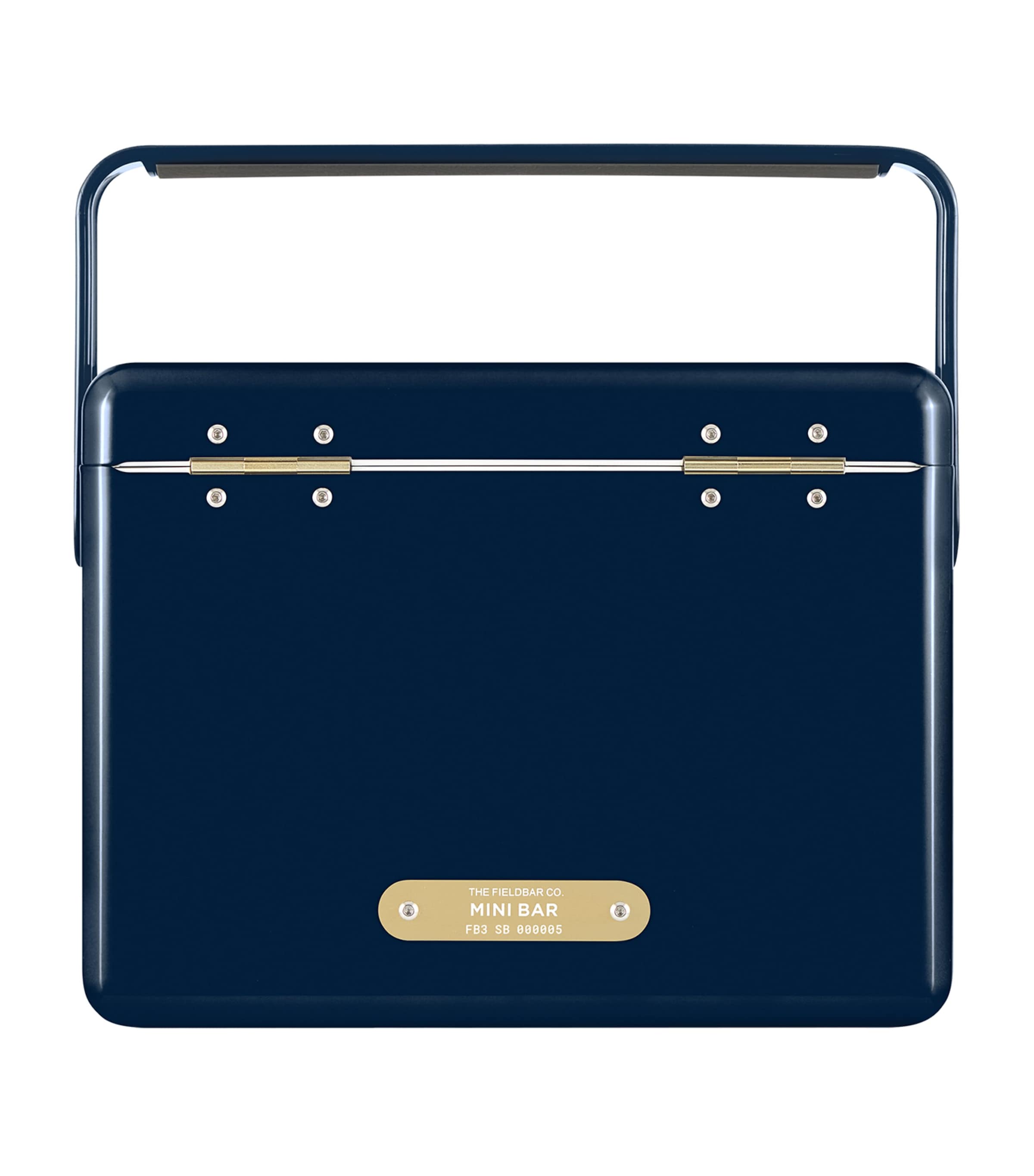 Mini Bar Cooler Box with Leather Sling (4L) BLUE Image 2