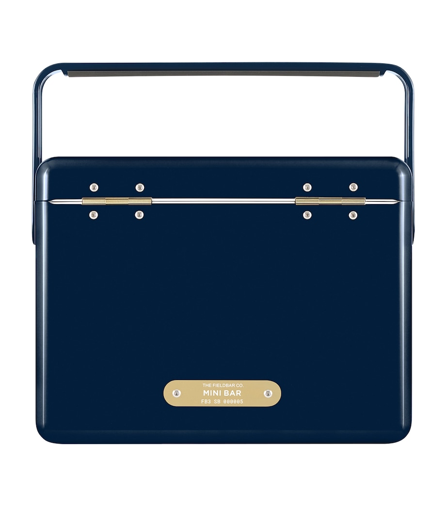 Mini Bar Cooler Box with Leather Sling (4L) BLUE Image 2