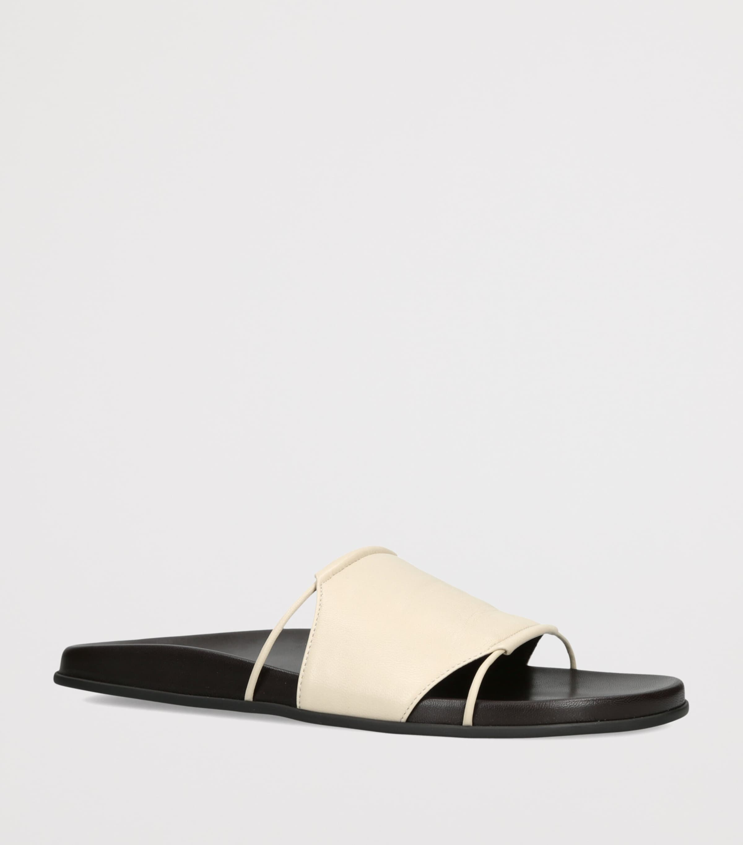 The Row Vivienne Leather Slides White Image 3