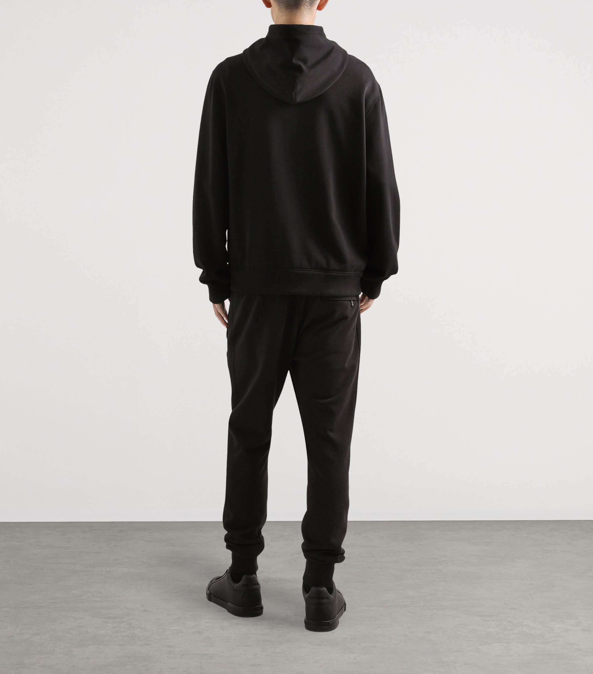 Cotton Logo Zip-Up Hoodie N0000-BLACK Image 5