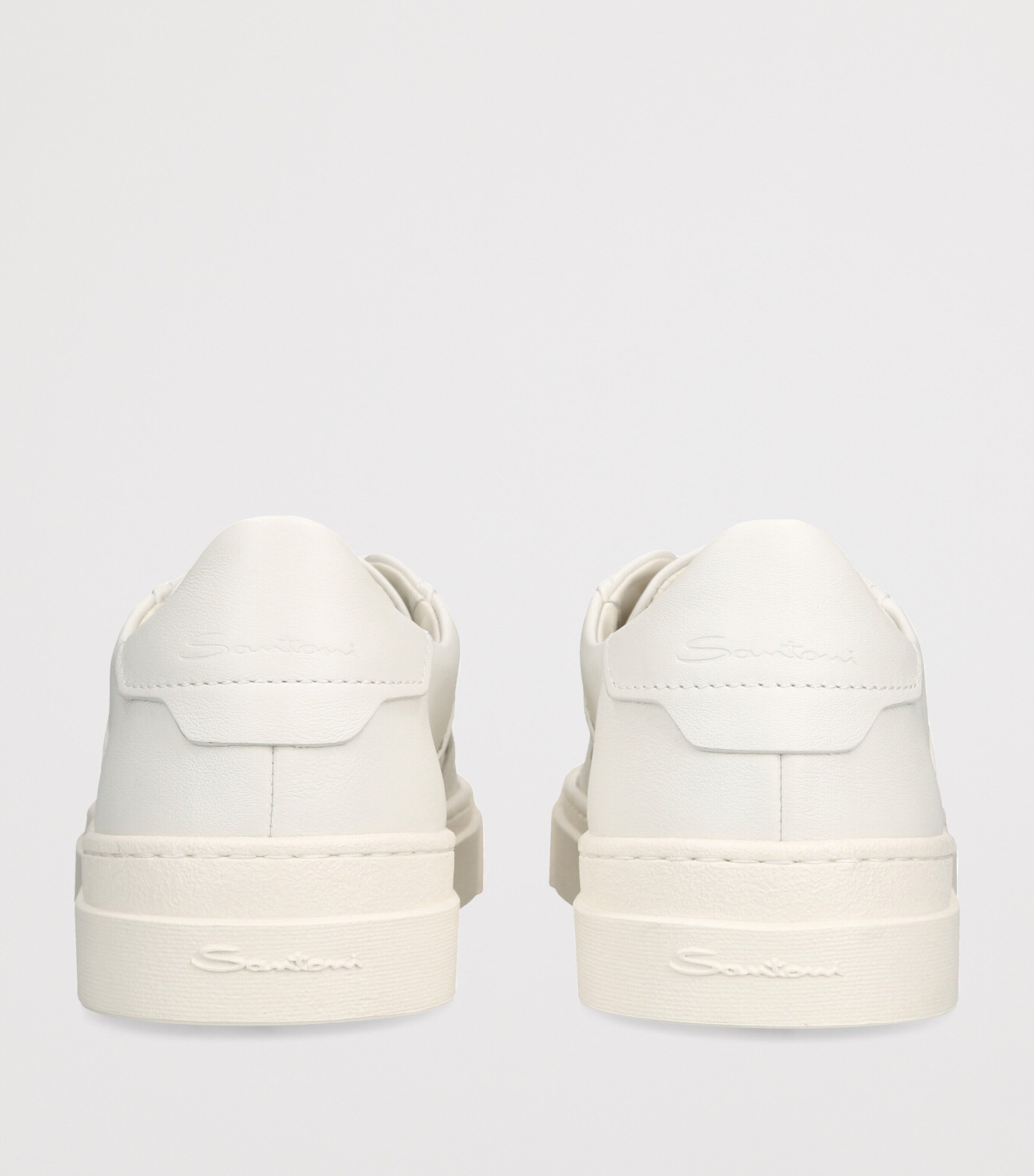 Santoni Leather DBS Sneakers White Image 2