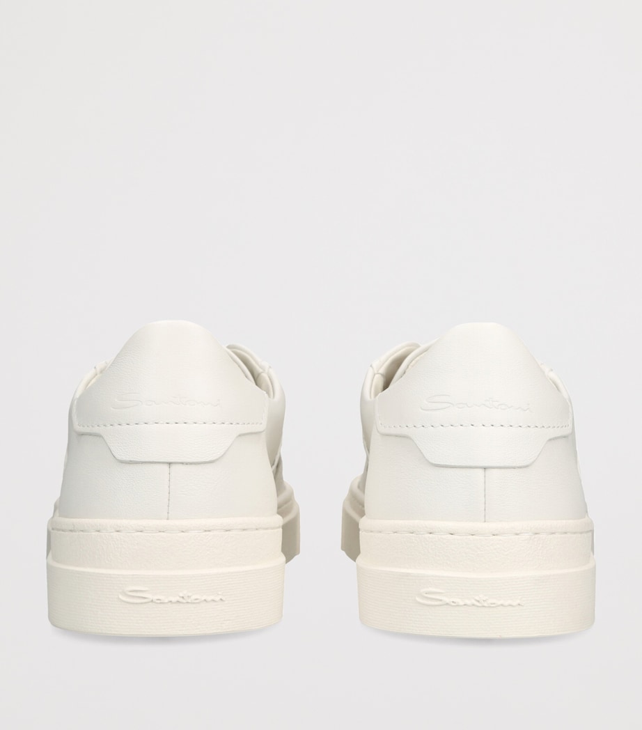 Santoni Leather DBS Sneakers White Image 2