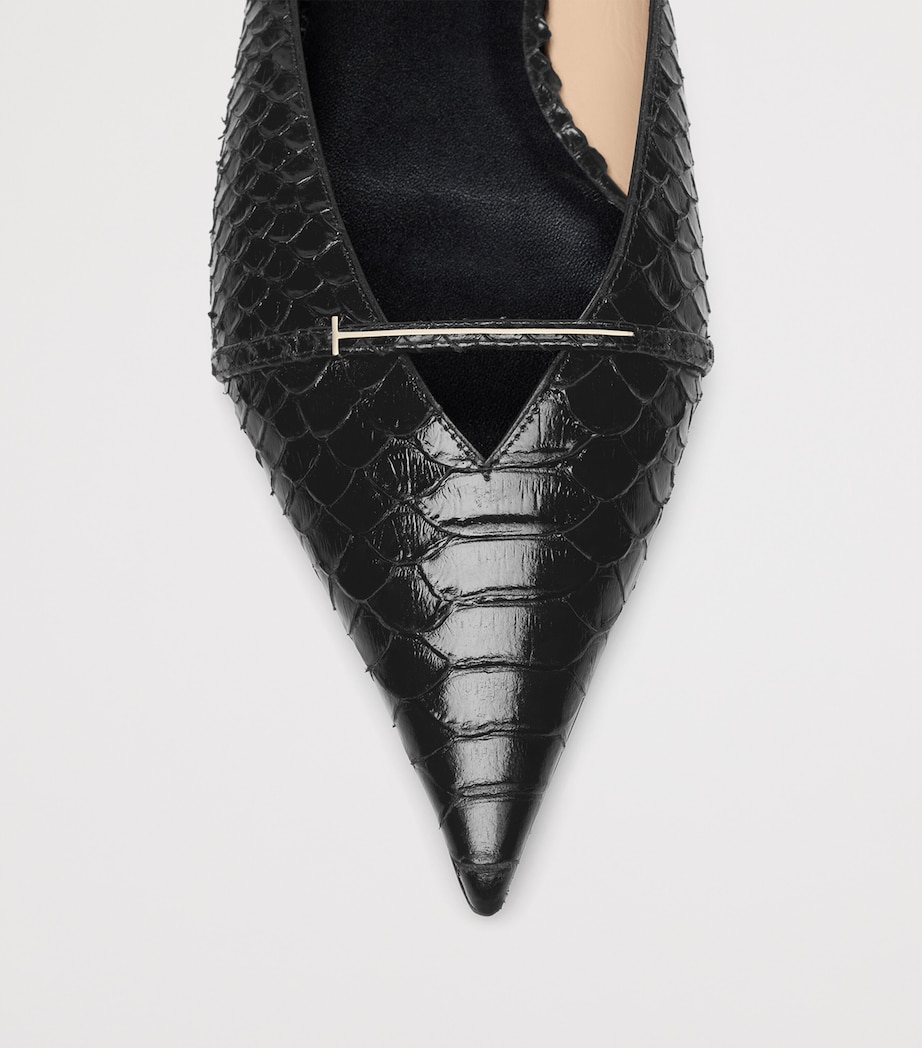 TOM FORD Python-Embossed Leather Julianne Mules Naa Image 7