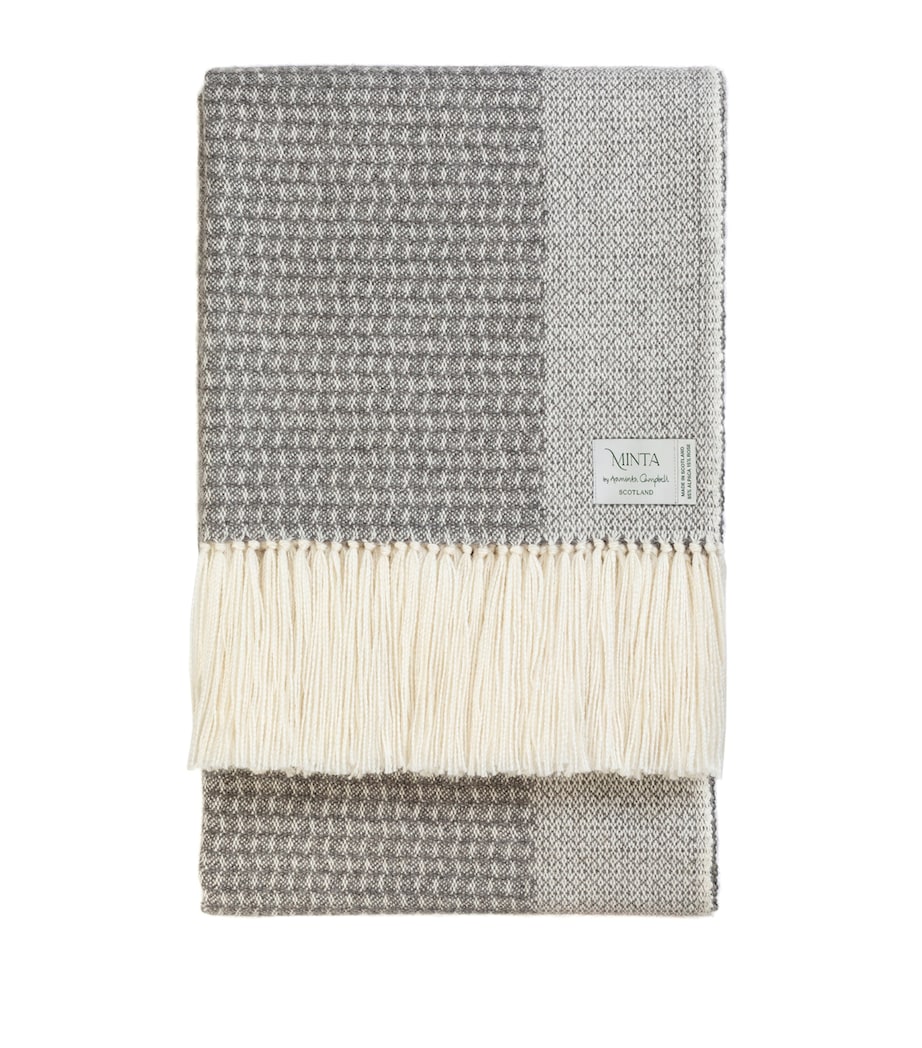 Araminta Campbell Alpaca-Blend Willow Throw (150cm x 230cm) Grey Image 1