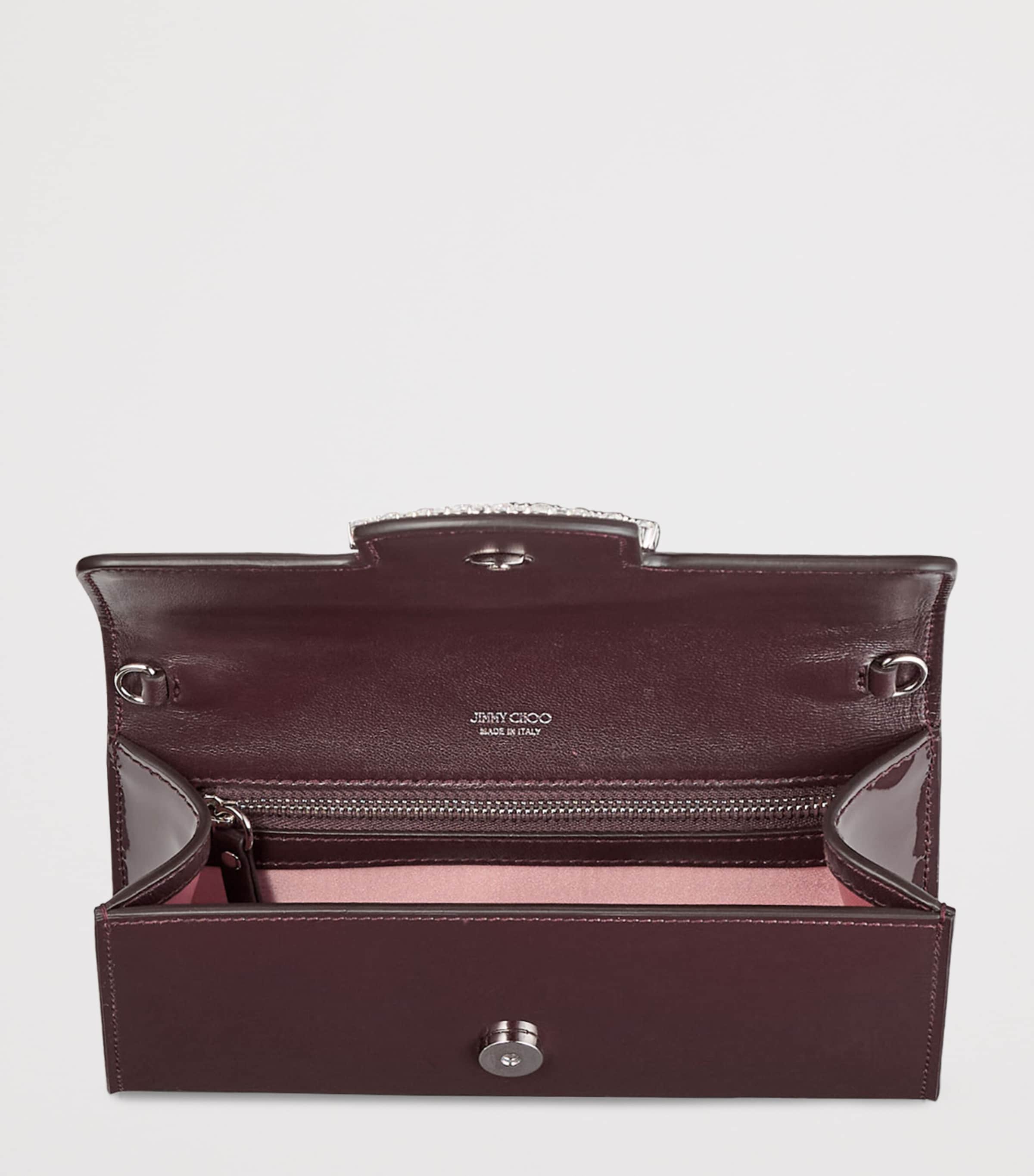 Bing Patent Leather Wallet-On-Chain DEEP MERLOT/SILVER Image 5